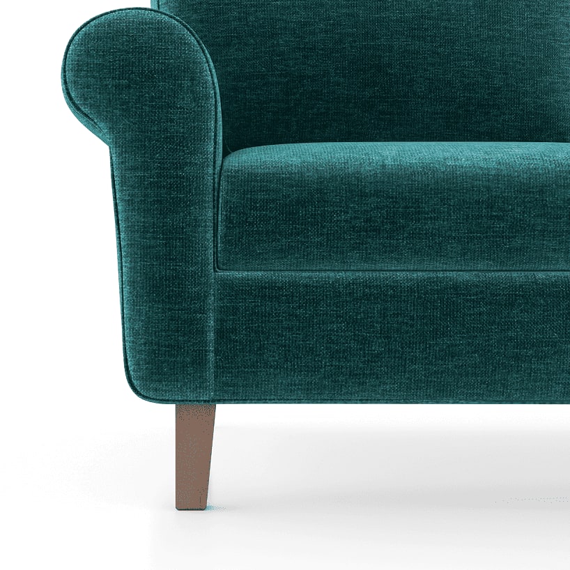 Oxford 3 Seater Fabric Sofa in Malibu Colour