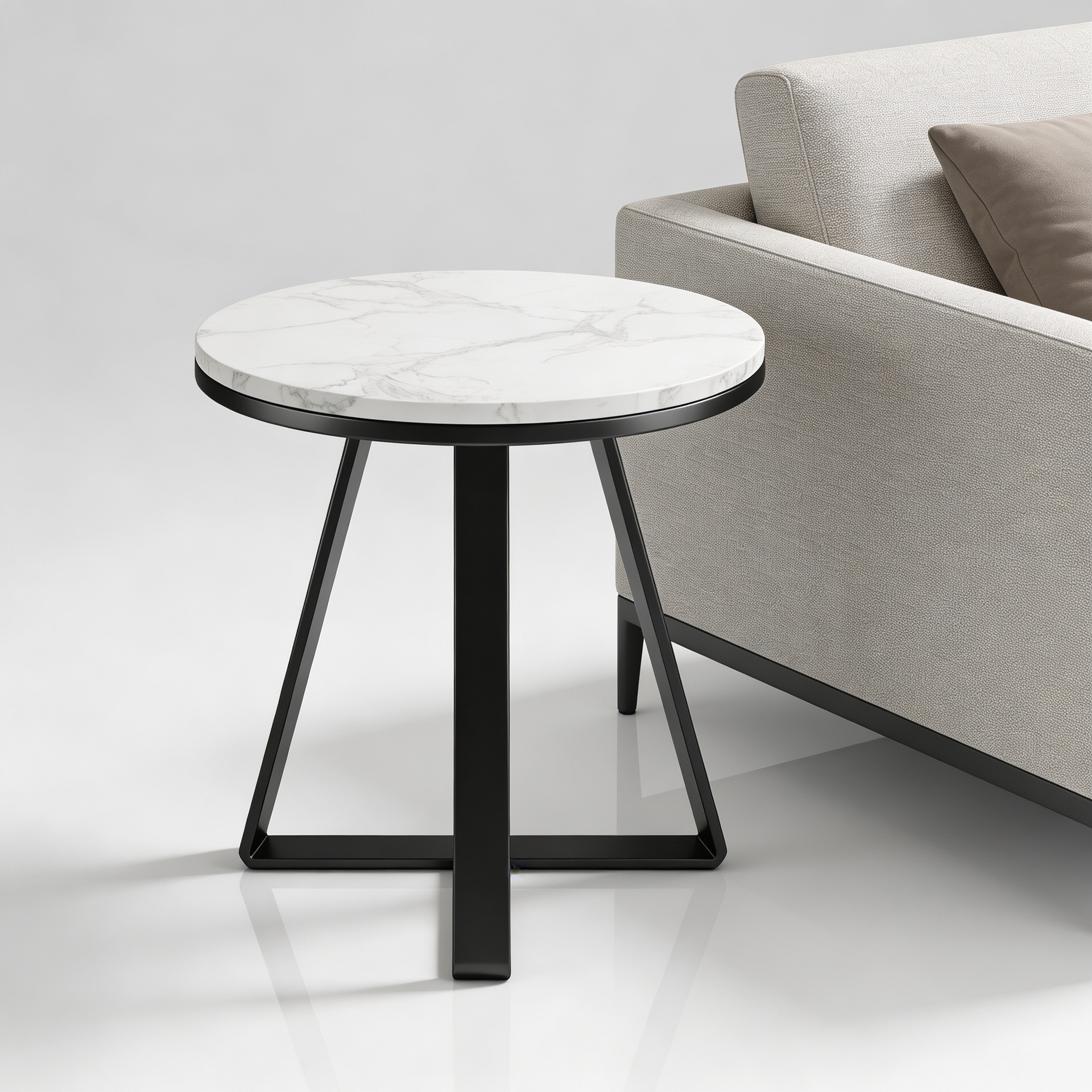 Black White End Table - Handicrafts Town