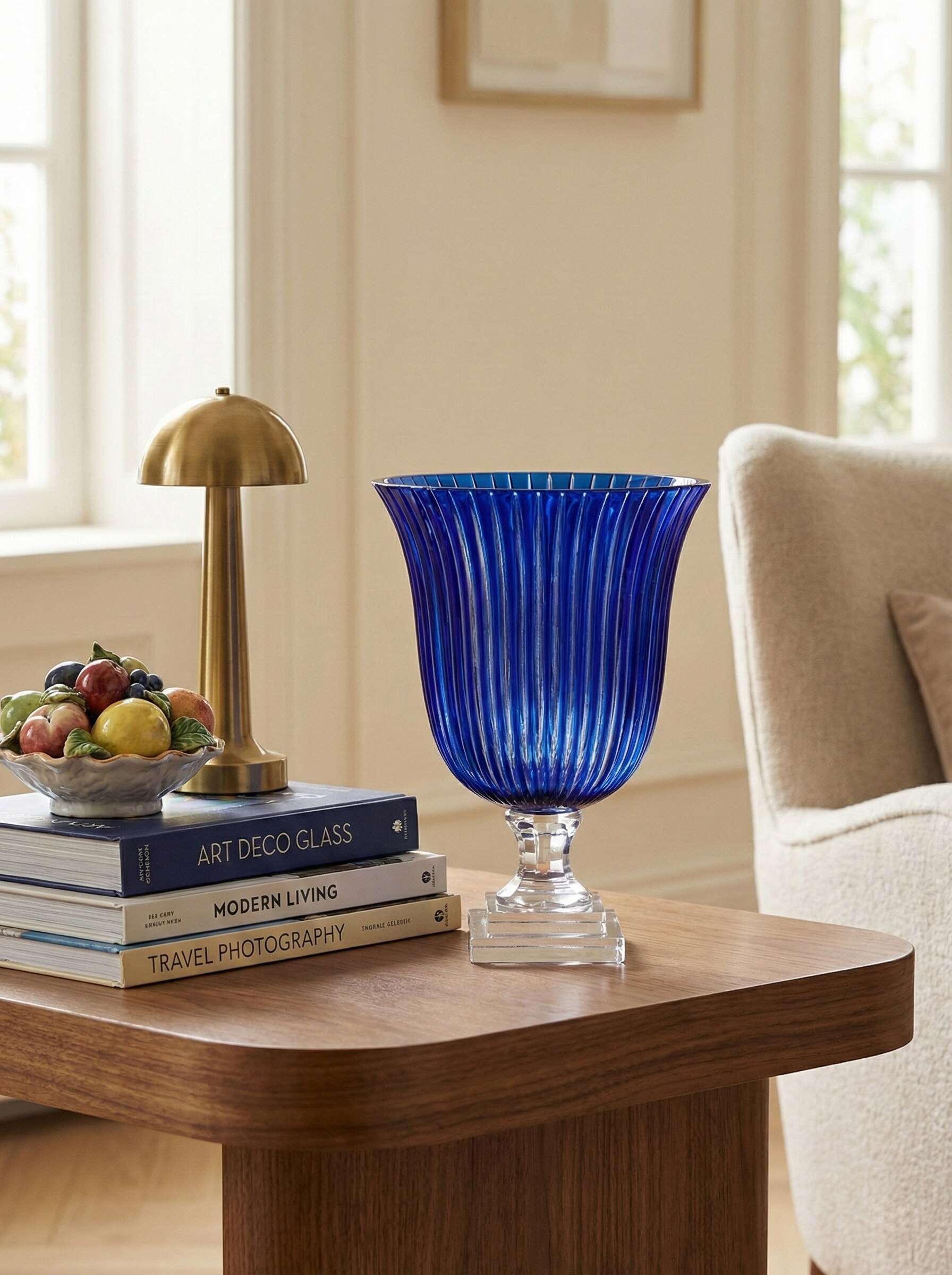 Blue Glass Table Vase