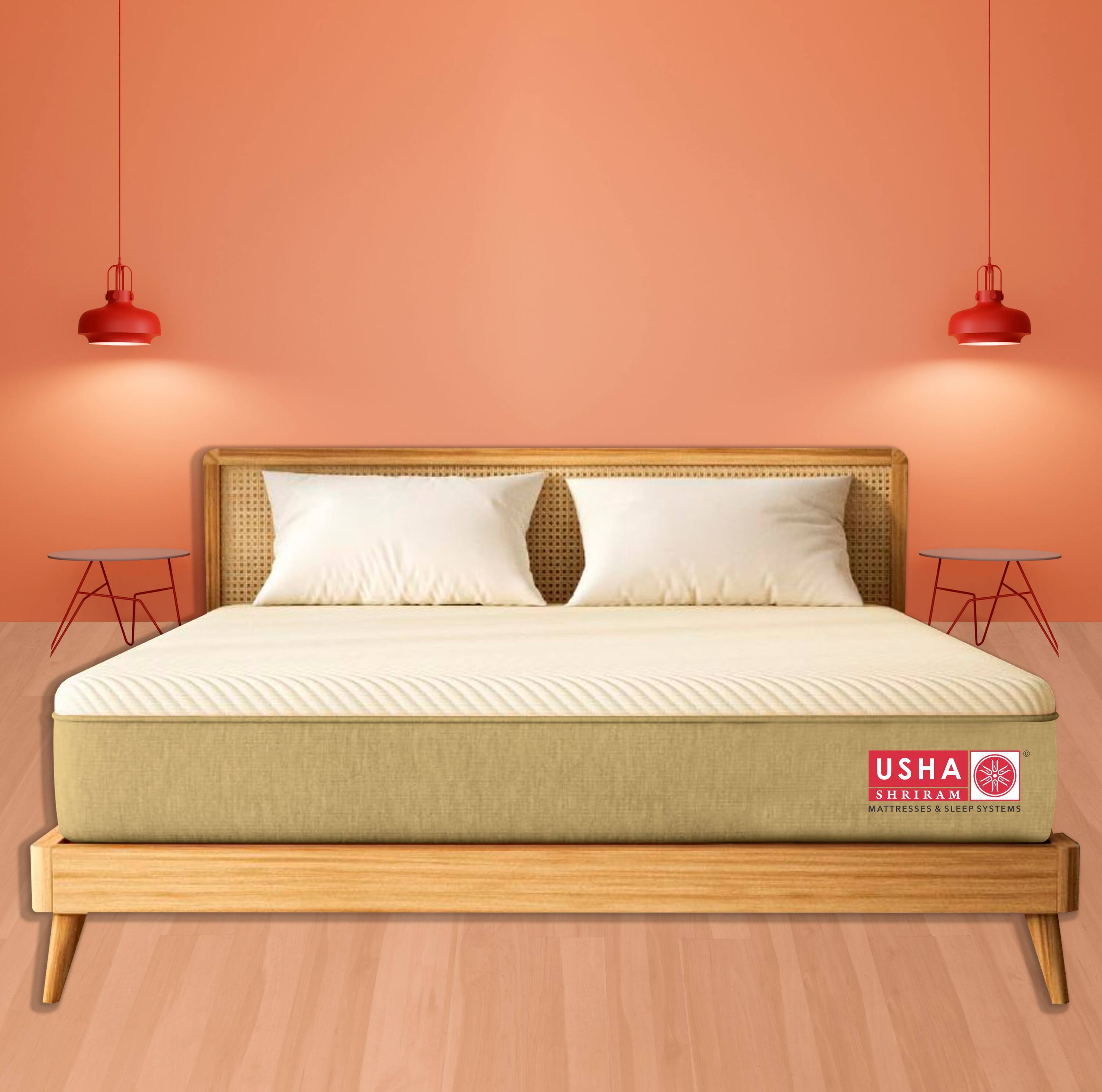 Usha Shriram AeroLatex Ortho Hybrid King Mattress (Mattress Thickness: 8 Inches, Mattress Dimensions: 72 x 70 in) - Usha Shriram
