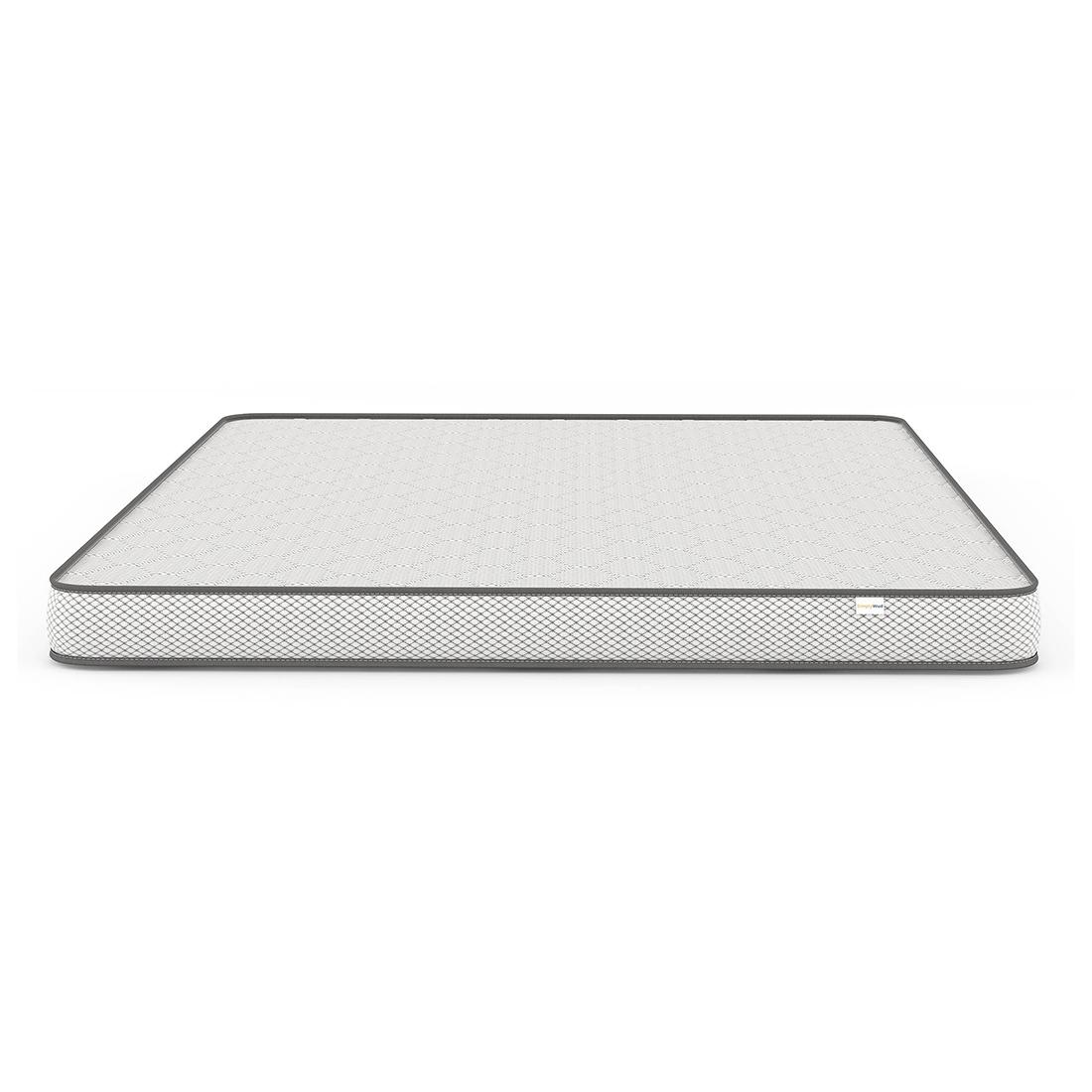SimplyWud Essential Queen Size Mattress White & Grey (Mattress Thickness : 4 Inches, Mattress Dimensions : 78 x 60 in)