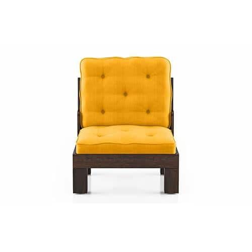Faria Wooden Sofa (Mustard Yellow)