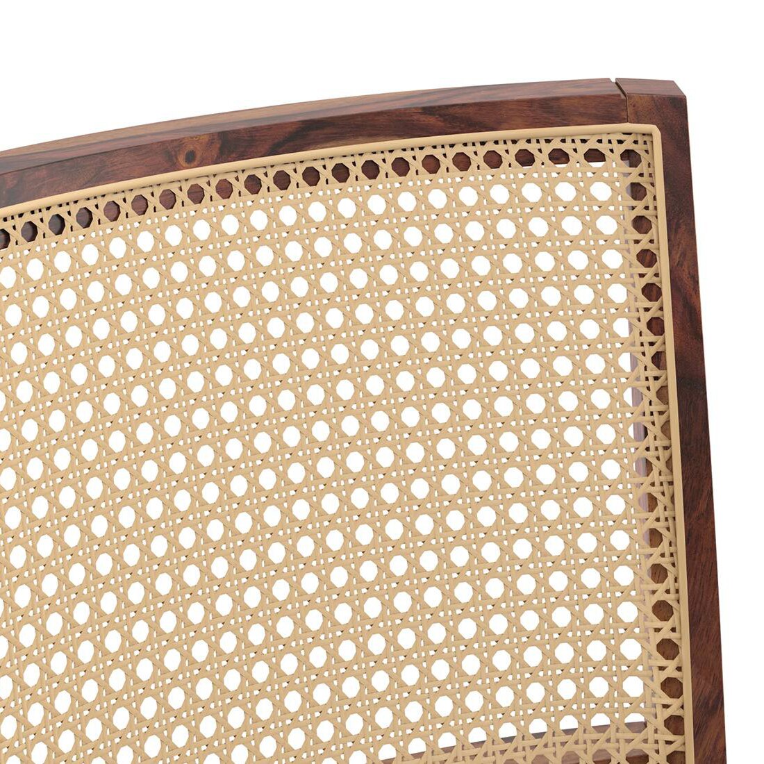 Argiro Solid Wood Dining Chair Set Of 2 In Teak Finish & Night Blue Velvet Fabric Colour