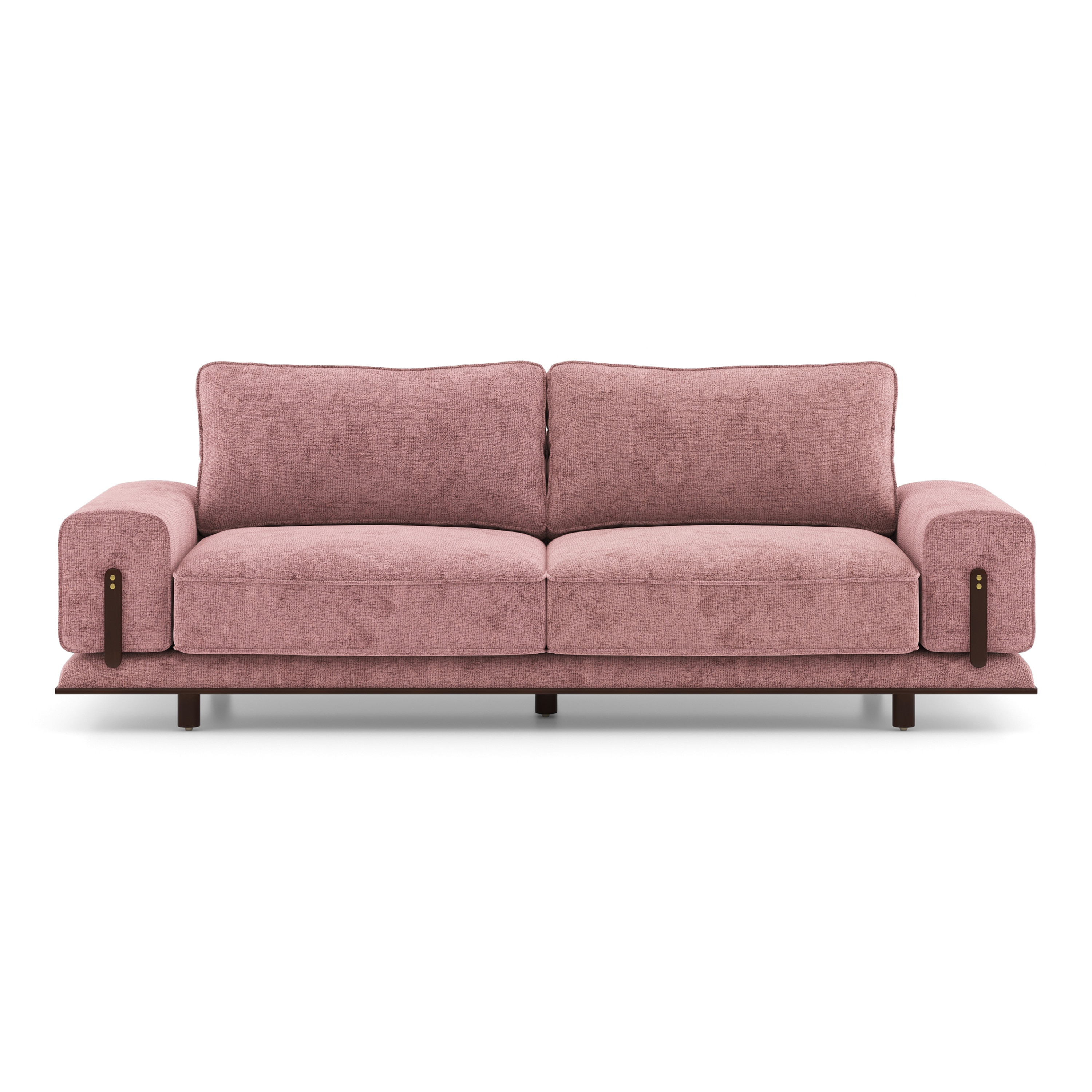 Barcelona Essential 3 Seater Fabric Sofa In Desert Rose