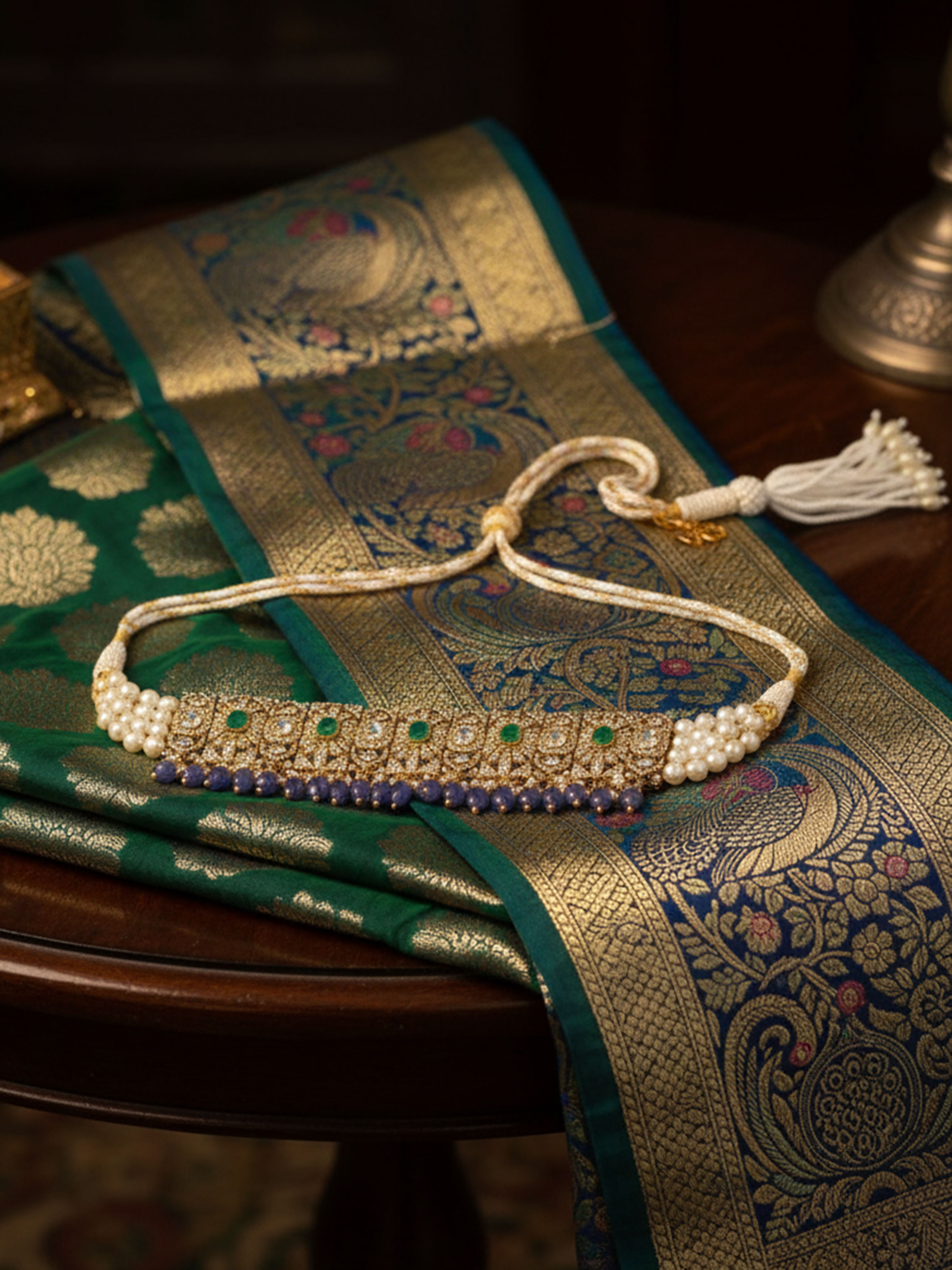 Lifestyle view of Silver Smithing choker necklace