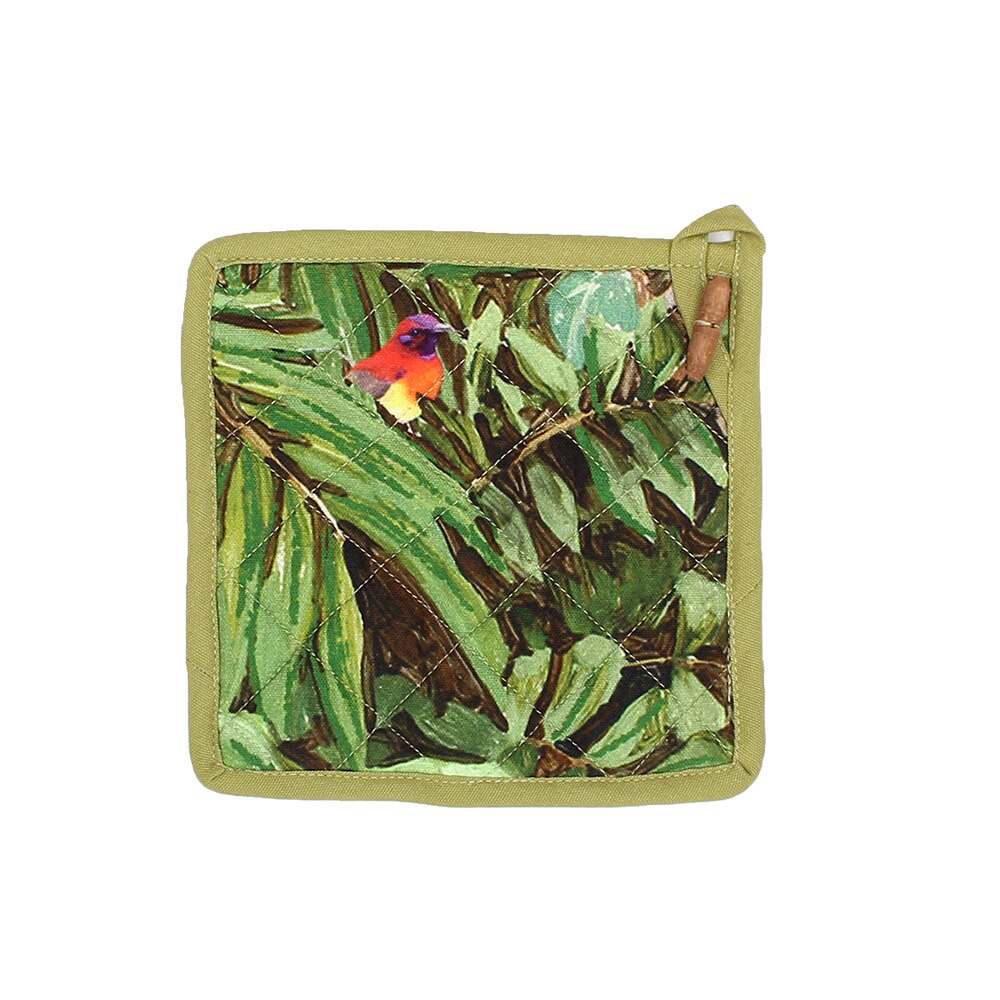 Sunderbans Set Of 2 Pot Holders with Green colour
