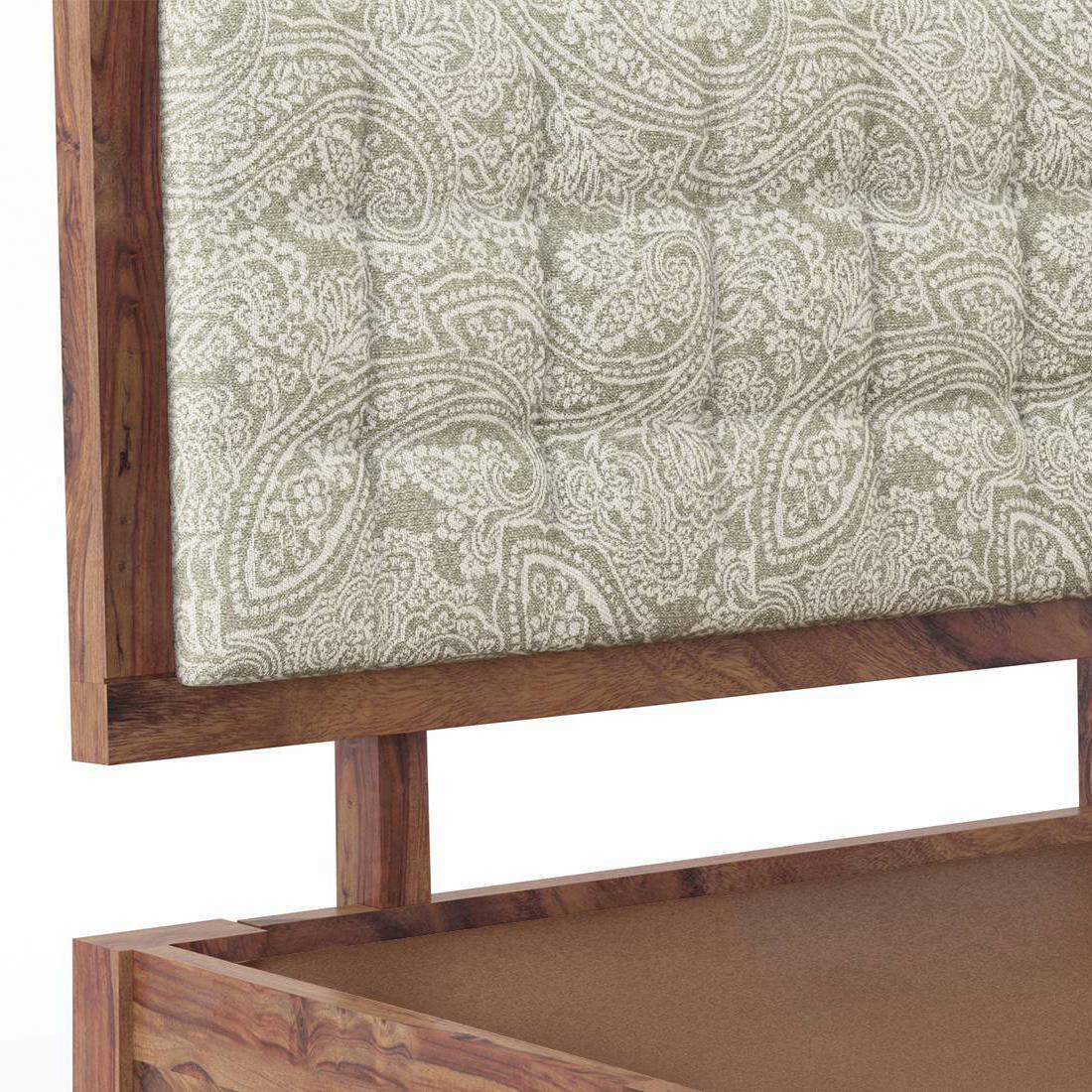 Florence Solid Wood King Size Drawer Storage Bed In Teak Finish