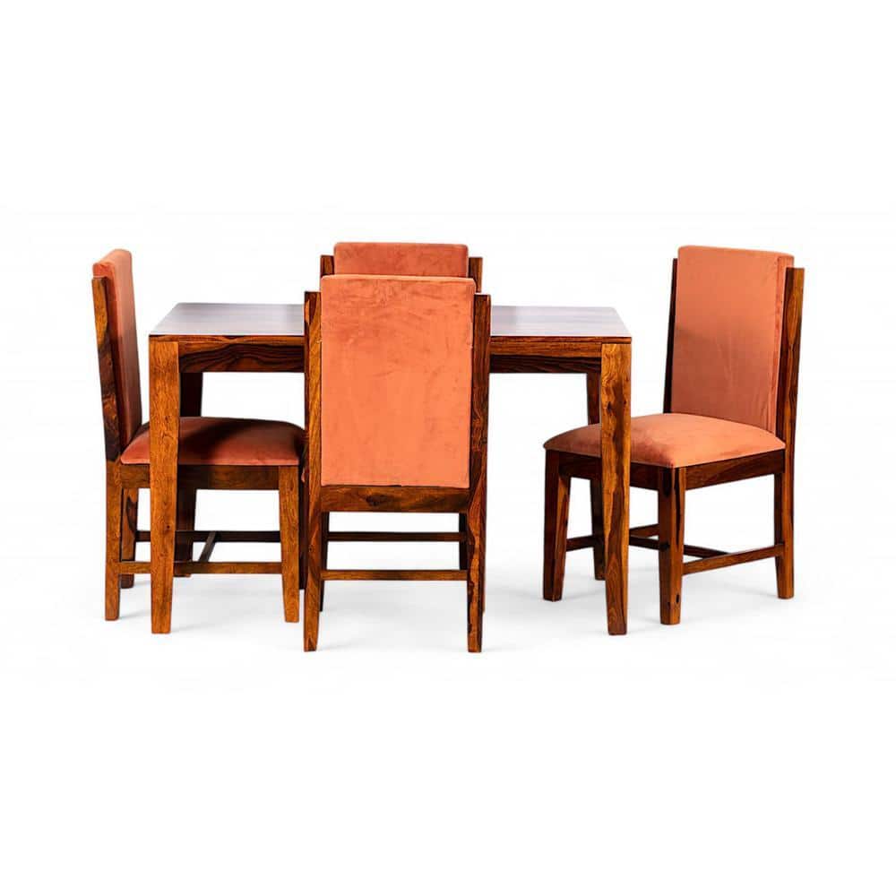 Oakmont Sheesham Wood Accent 4 Seater Dining Table Set