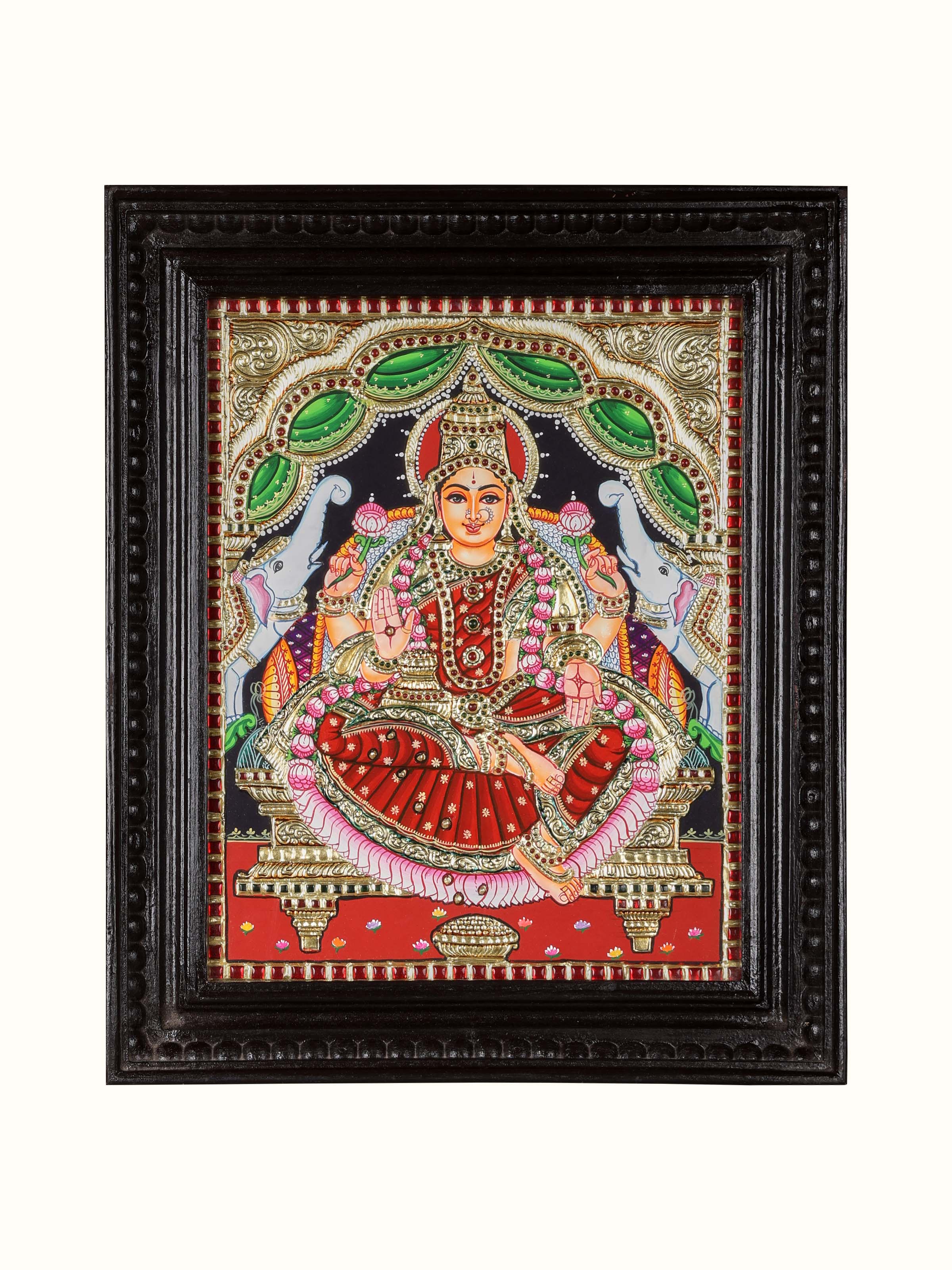 Gaja Lakshmi Thanjavur Painting