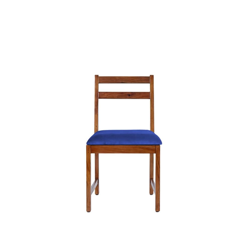 Agronomo Solid Wood Dining Chair in Provincial Teak Finish - Set of 2 - Globally Indian