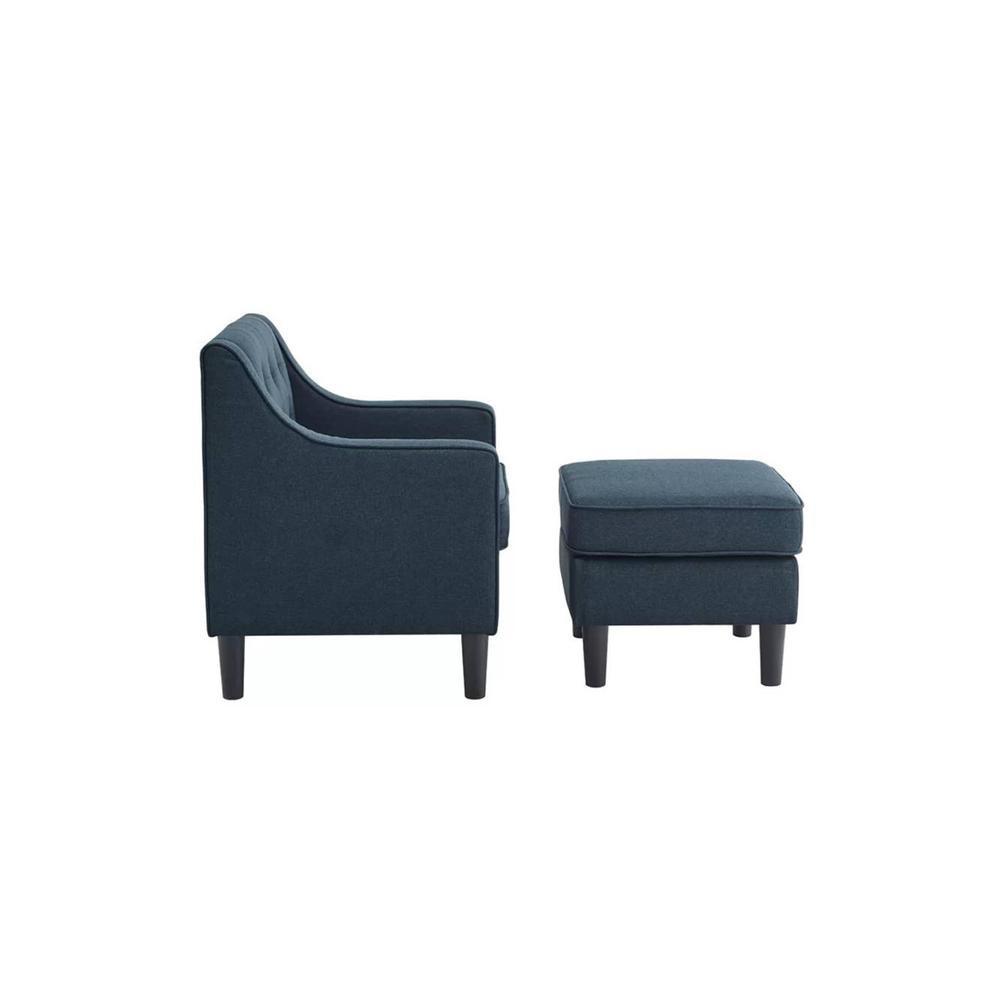 Pearson Accent Chair With Ottoman Grey