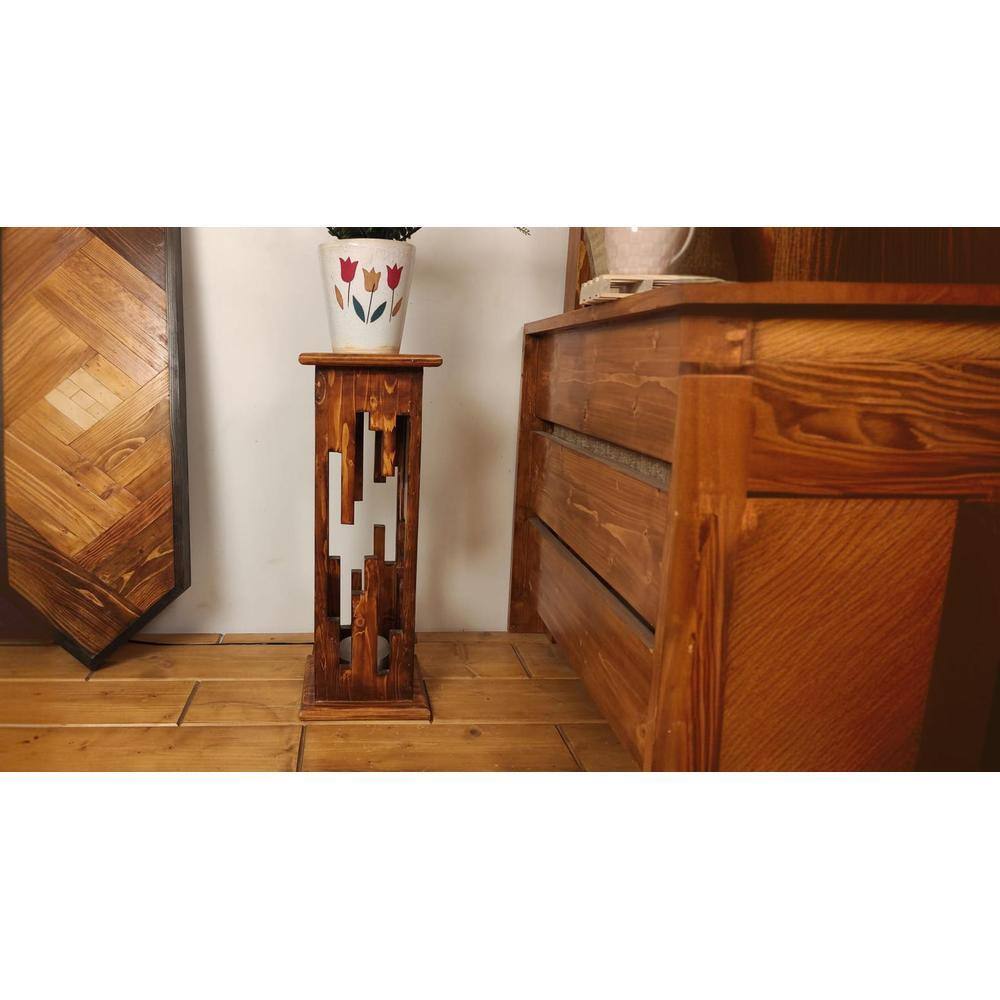 Disperse Wooden Table Lamp with Brown Base