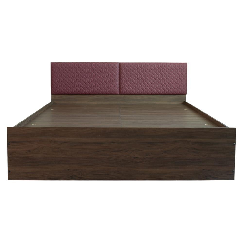 Viveka Engineered Wood Queen Size Bed In Walnut Finish