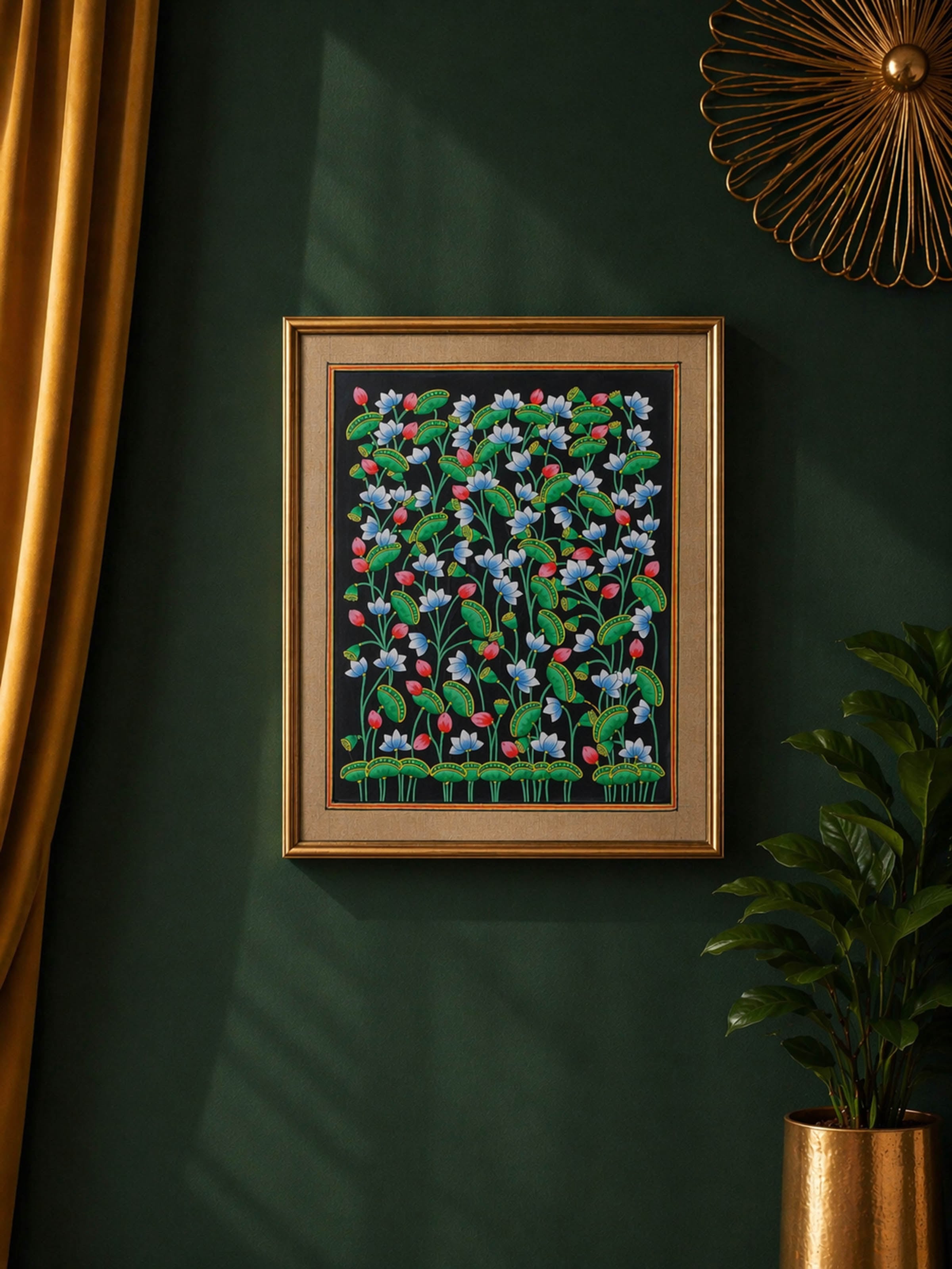 Kamal Talai Blue Pichwai Painting