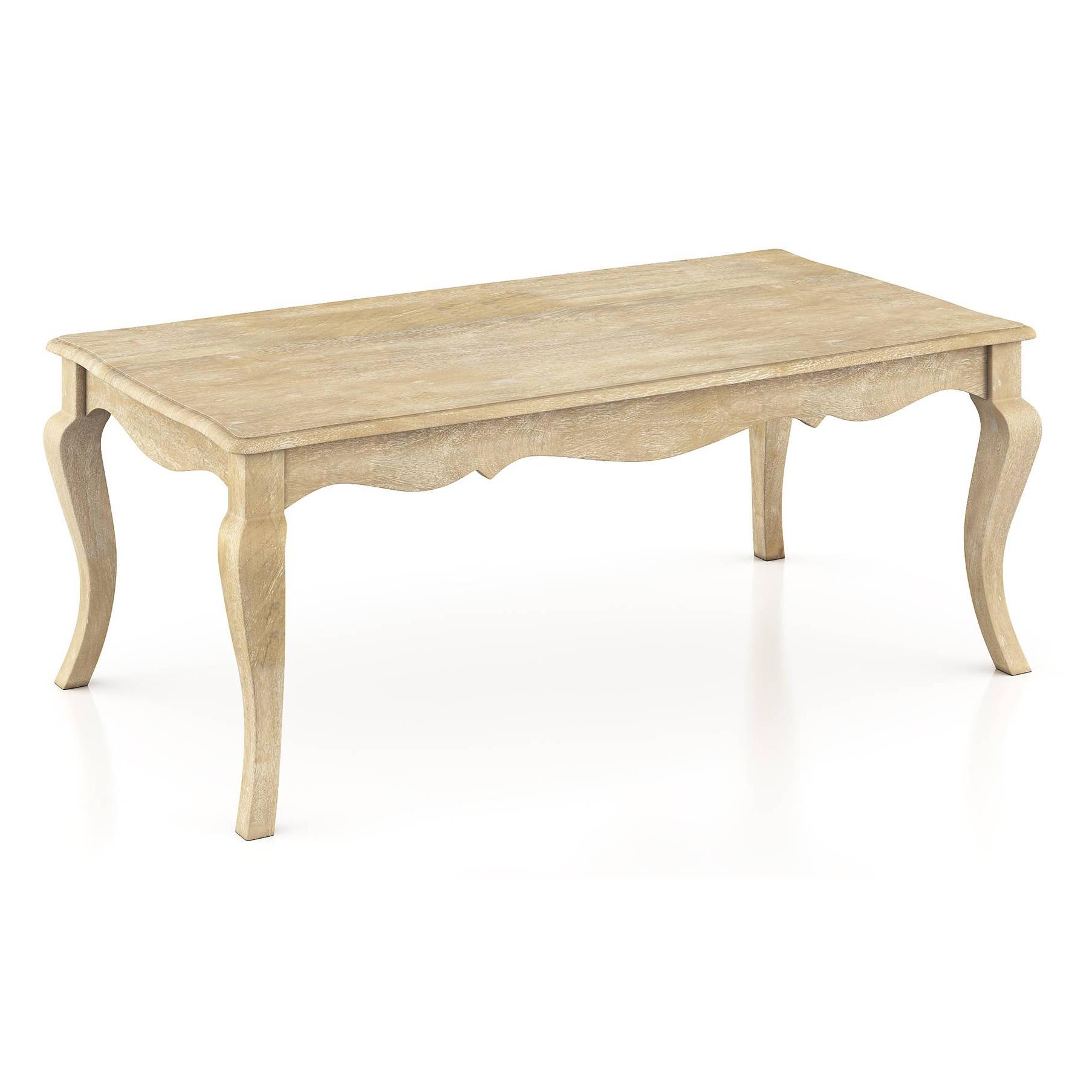 Helena Rectangular Solid Wood Coffee Table In White Finish