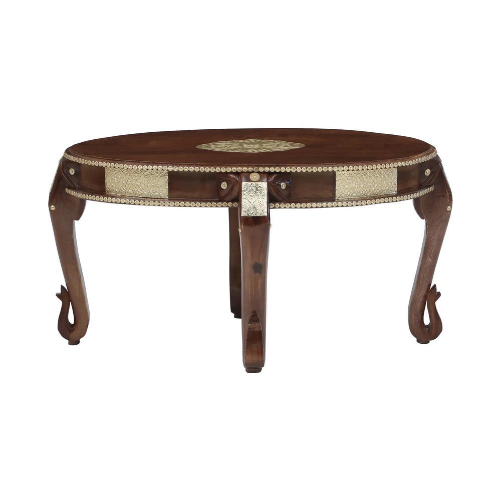 Soundarya Solid Wood Coffee Table In Walnut Finish