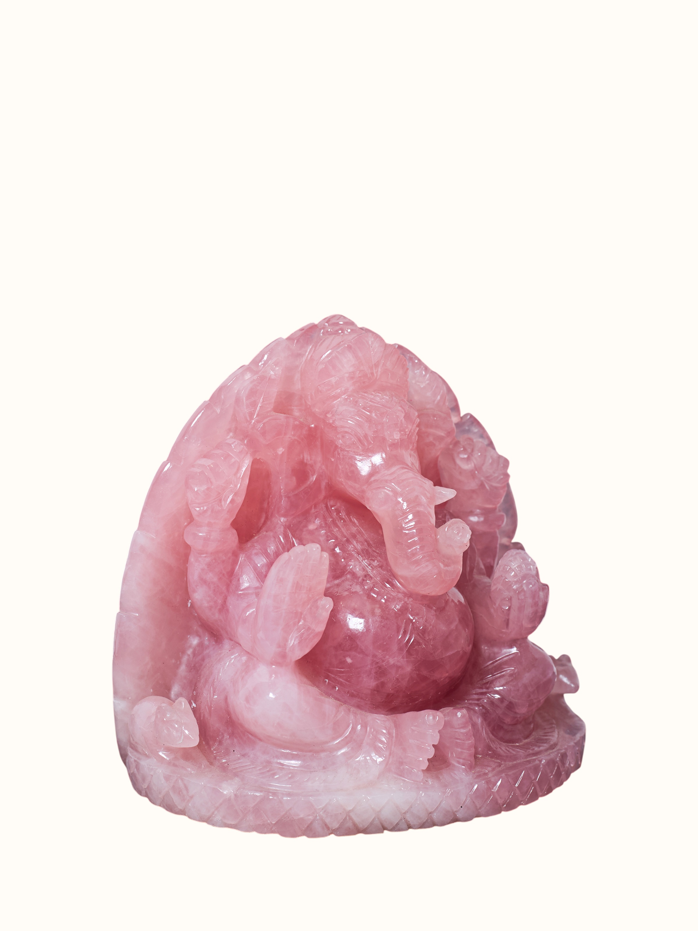 Stone Carved High Gloss Ganesha Idol