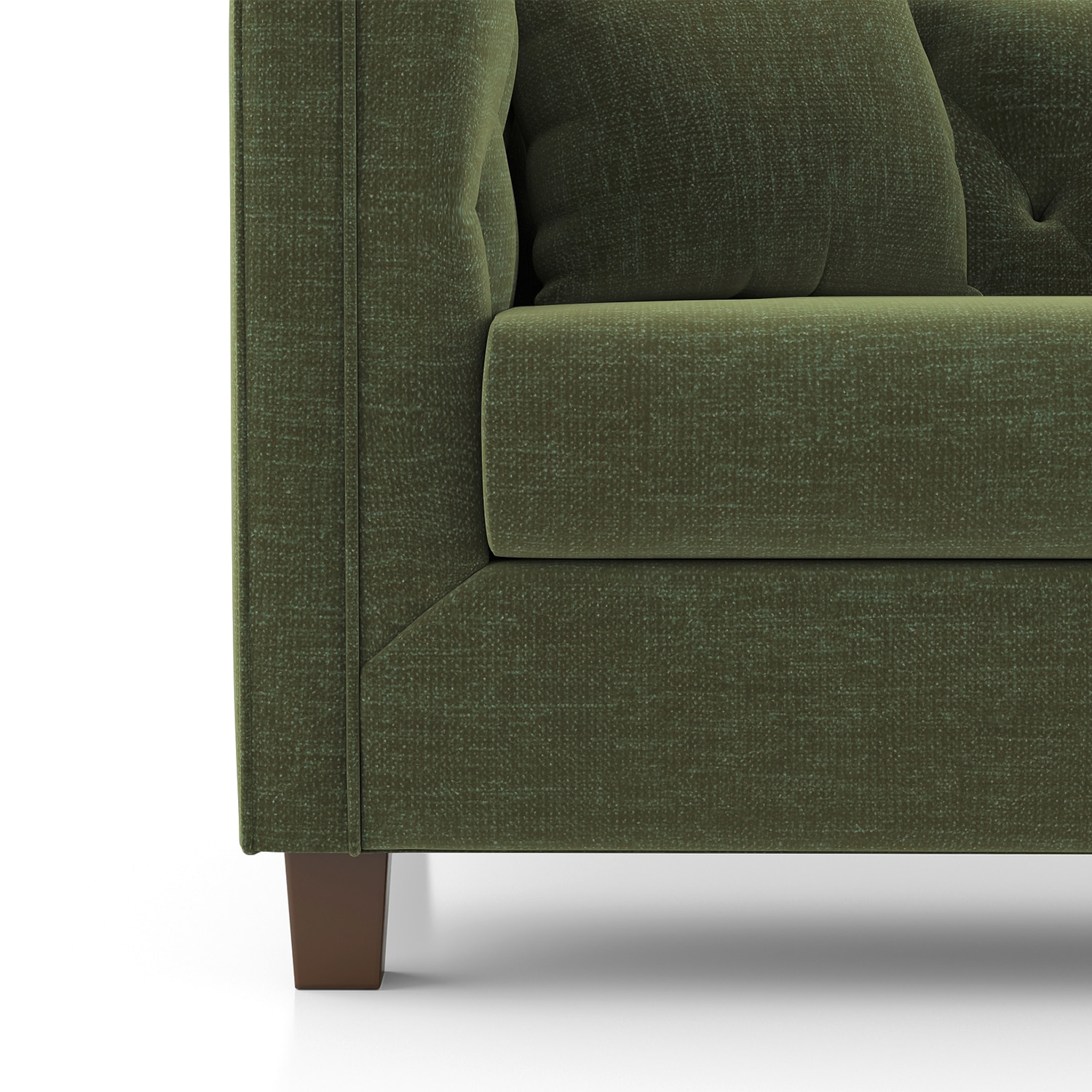 Windsor 1 Seater Fabric Sofa (Colour: Moss Green)