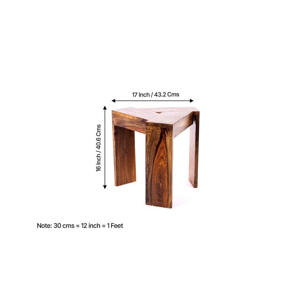 Avina End Table - Teak Finish