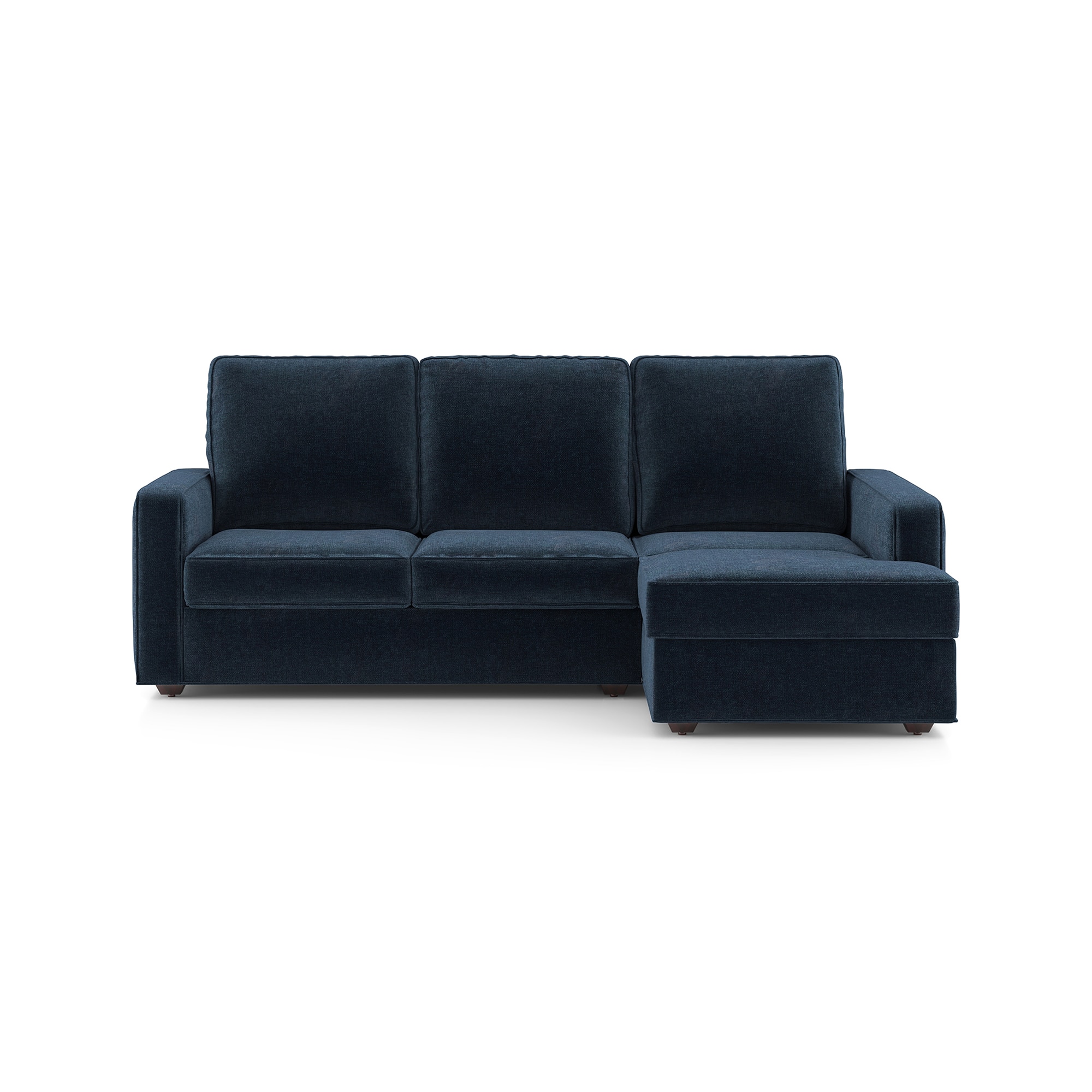 Apollo Compact Sofa (Colour : Cobalt, Cushion : Hard, Back Type : High Back, Seating Capacity : Right Aligned 2 Seater + Right Aligned Chaise + Ottoman)