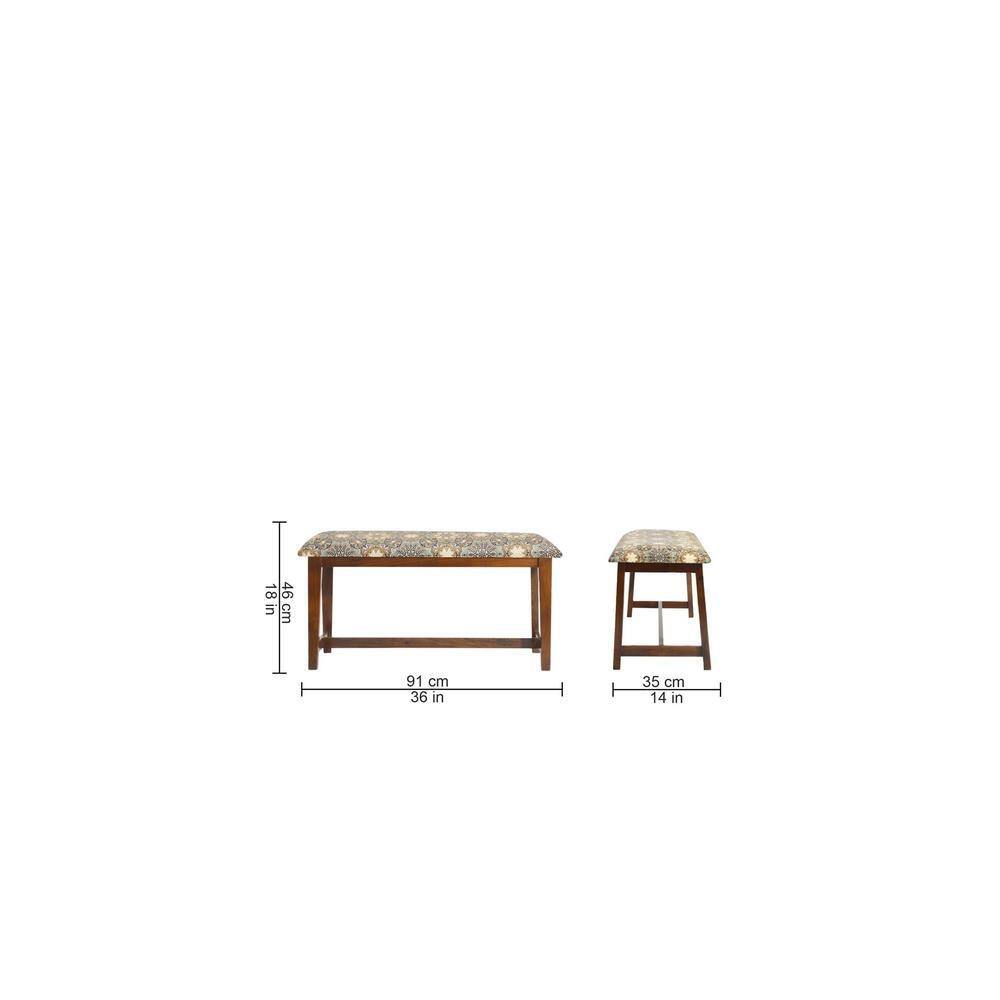 Cristan Solid Wood Bench In Provincial Teak Finish