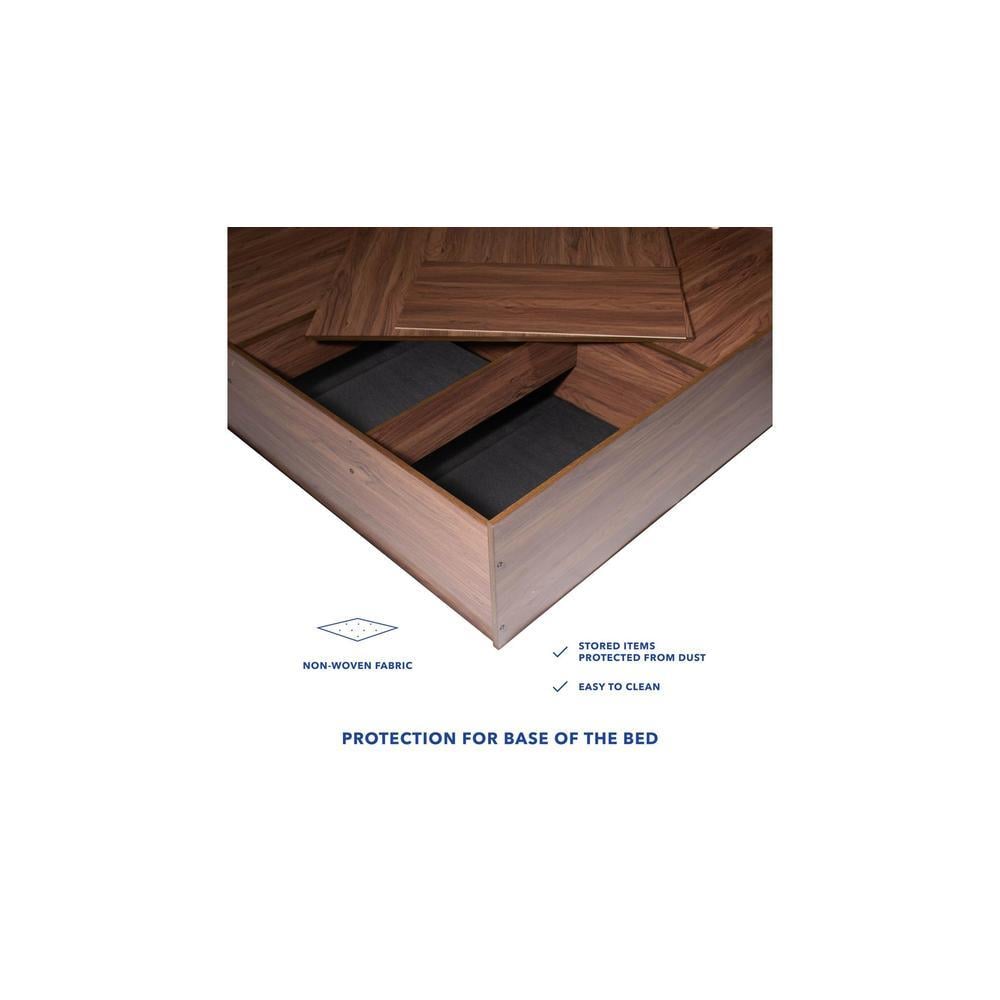 Viveka Engineered Wood Queen Size Bed In Walnut Finish