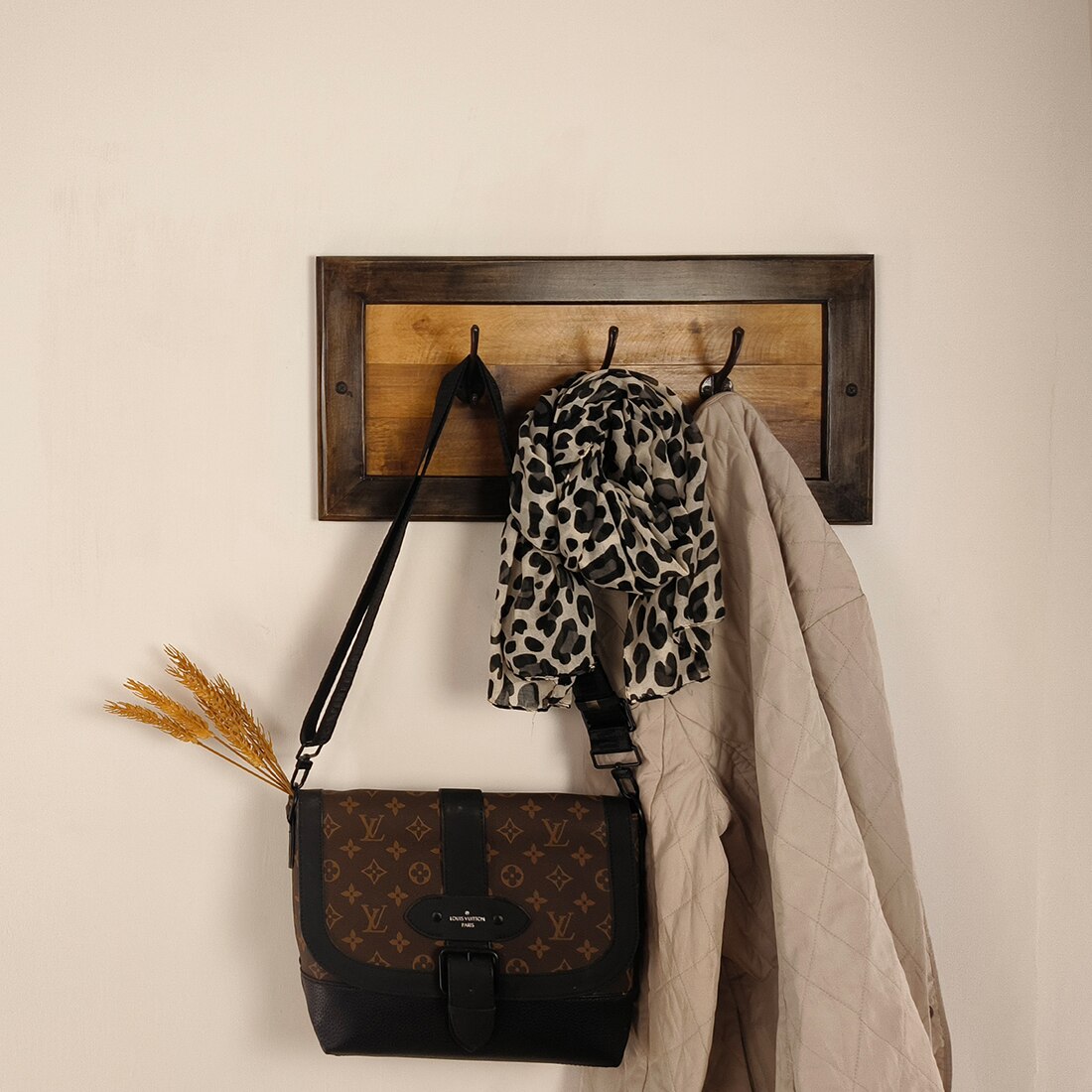 Lester Wooden Wall Coat Hanger Cum Key Holders