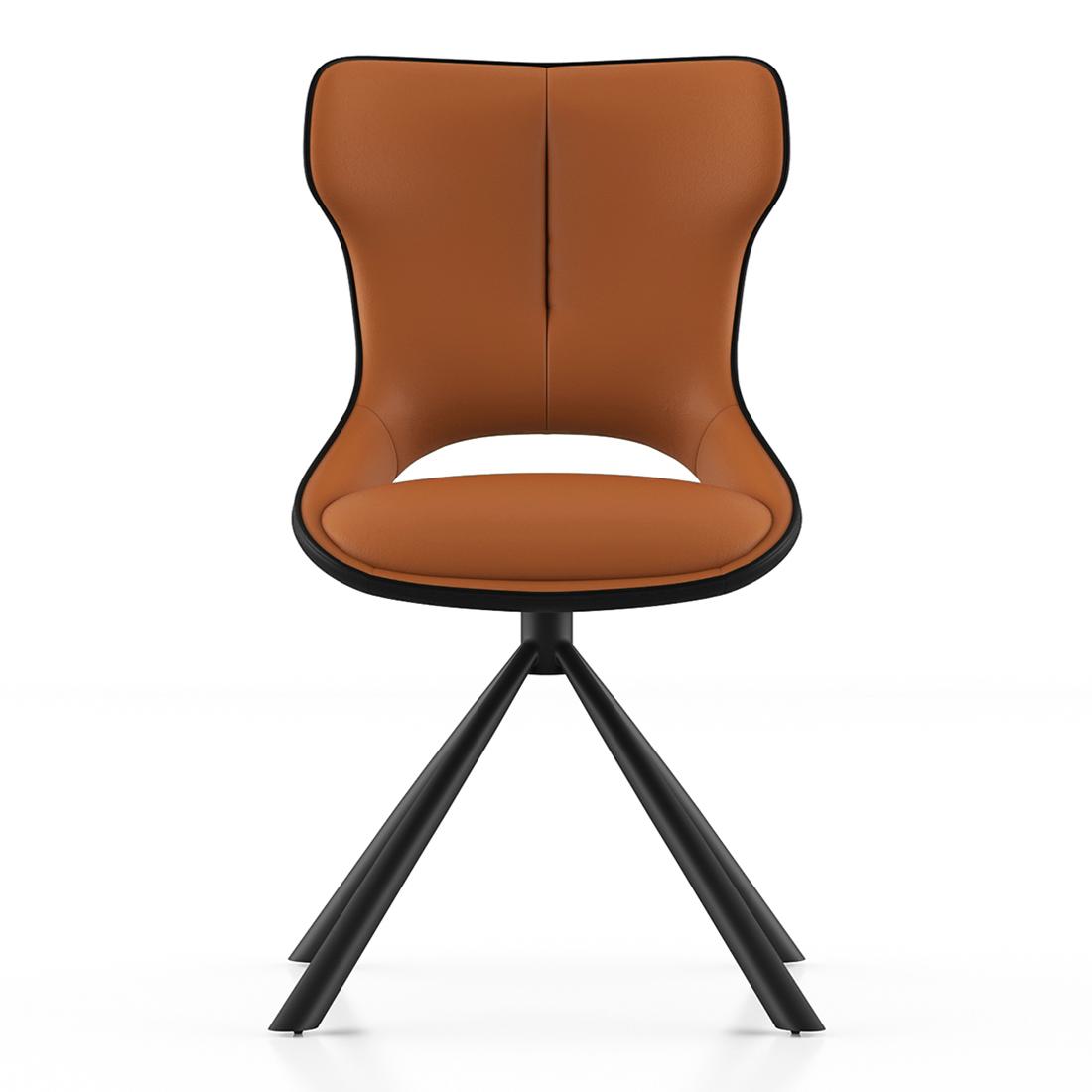 Tulip Swivel Dining Chair In Tan Colour