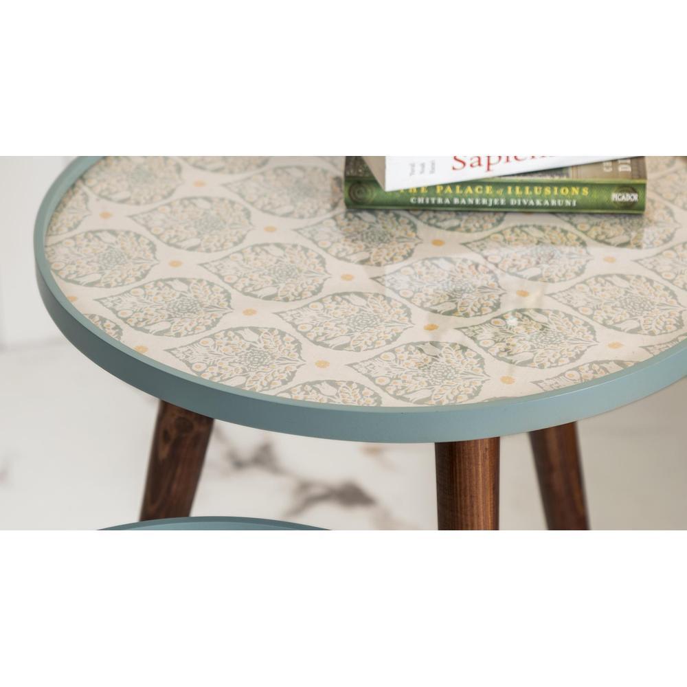 Vriksha Round Nesting Tables with Wooden Legs, Side Tables, Wooden Tables, Living Room Decor by A Tiny Mistake