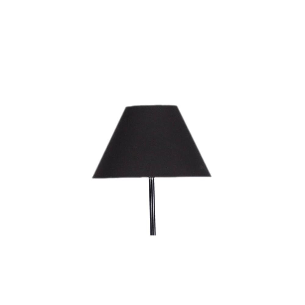 Quinn Black Cotton shade with Iron floor lamp