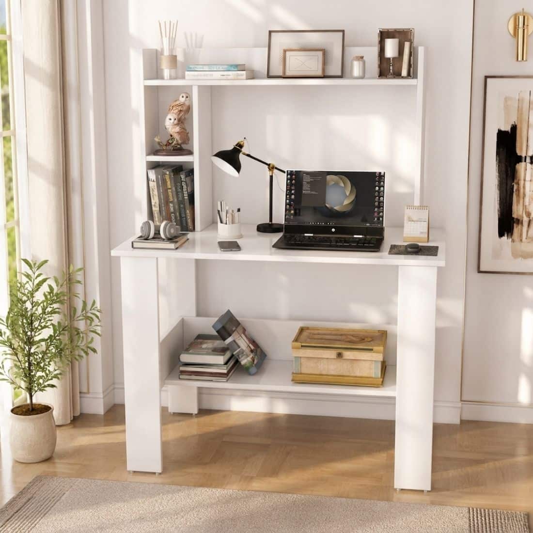 Spydercraft Daisy Modern Study Table in White Finish - Spydercraft
