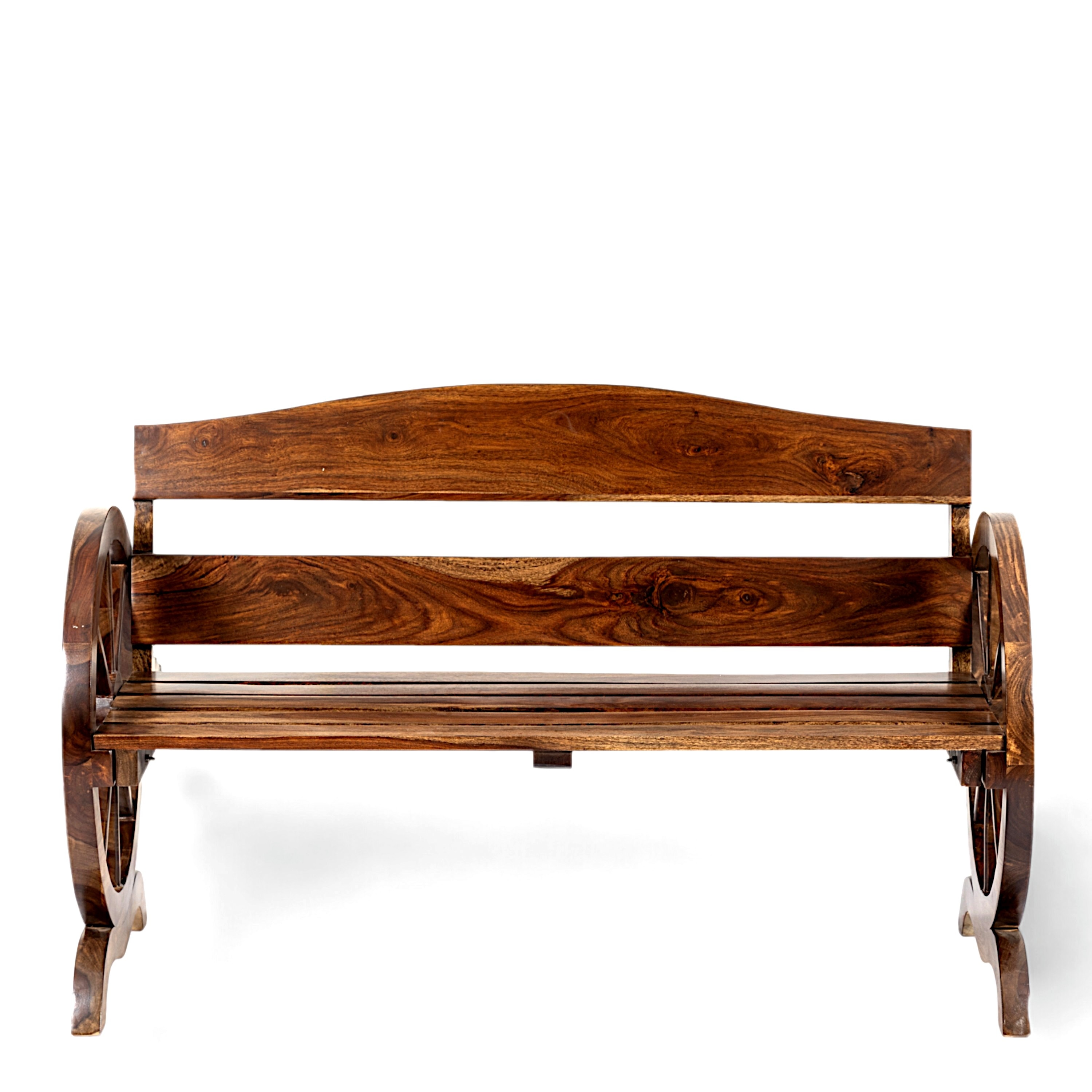Oakmont Sheesham Wood Traditional 3 Seater Bench
