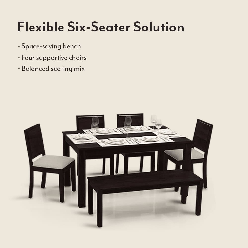 Arabia Oribi 6 Seater Dining Table With Capra Bench