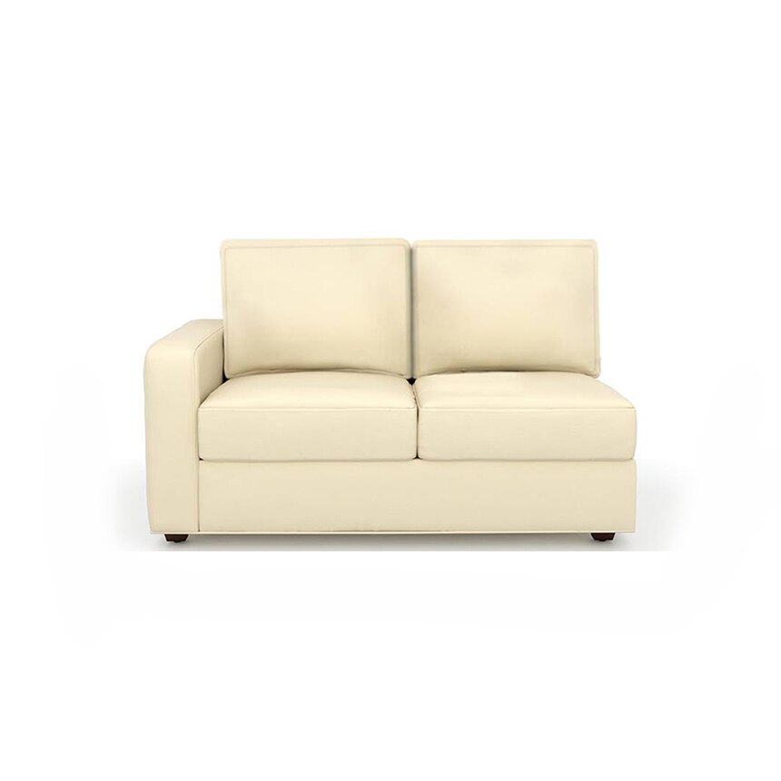 Apollo Sofa (Colour : Cream, Cushion : Soft, Seating Capacity : Right Aligned 2 Seater + Right Aligned Chaise + Ottoman)