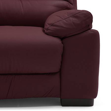 Thiene 2 Seater Leather Sofa in Wine Colour
