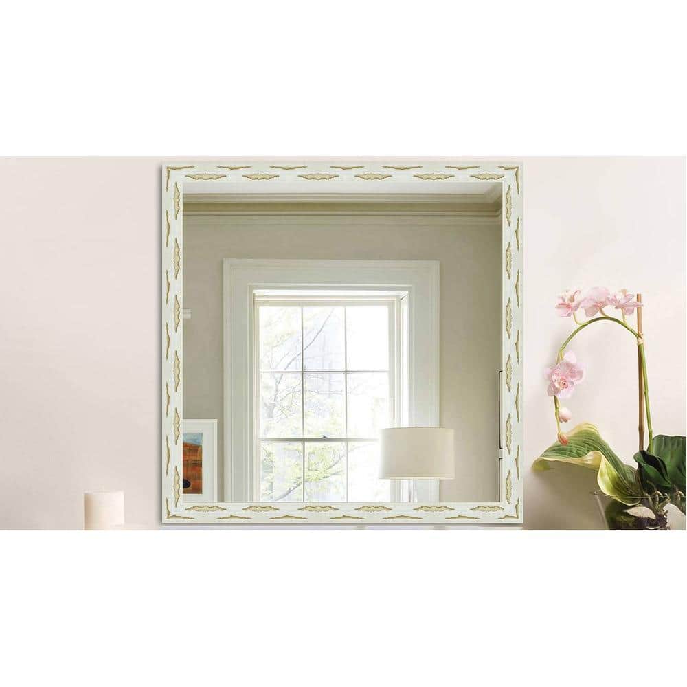 Brianna Framed square decorative and bathroom wall mirror by elegant arts and frames (Mirror size 24 inch x 24 inch )