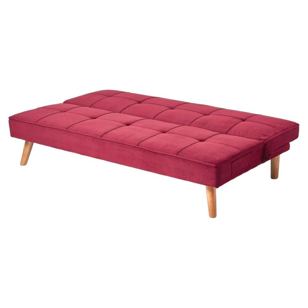 Brower 3 Seater Sofa Cum Bed In Maroon Color