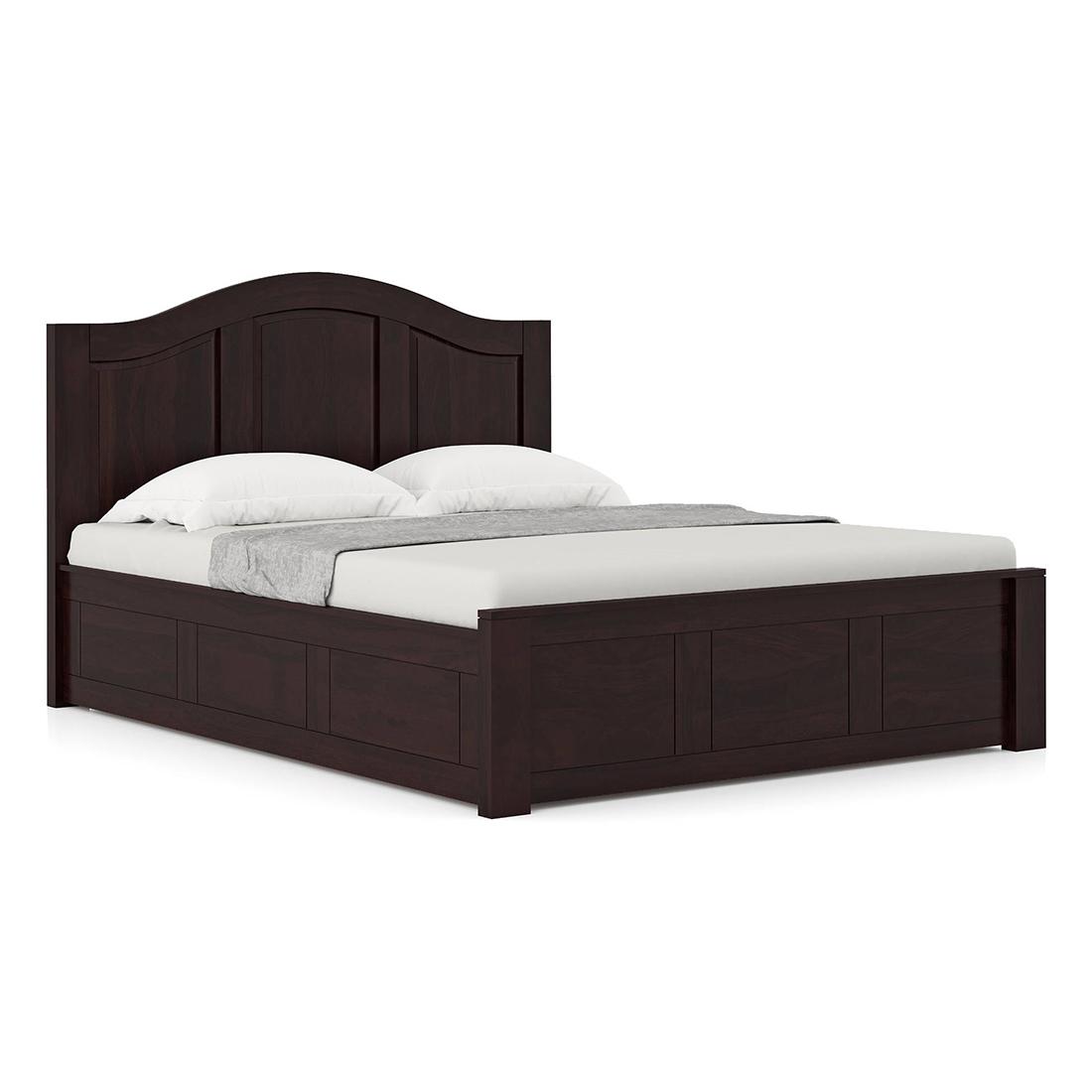 Ballito Solid Wood King Size Box Storage Bed In Mahogany Finish