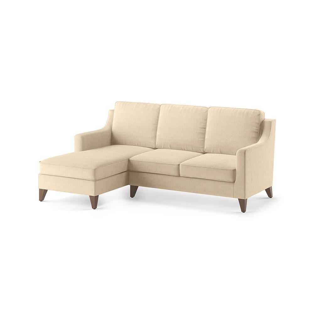 Abbey Sectional Sofa (Colour : Birch Beige, Cushion : Soft, Seater : Left Aligned 2 Seater + Left Aligned Chaise)