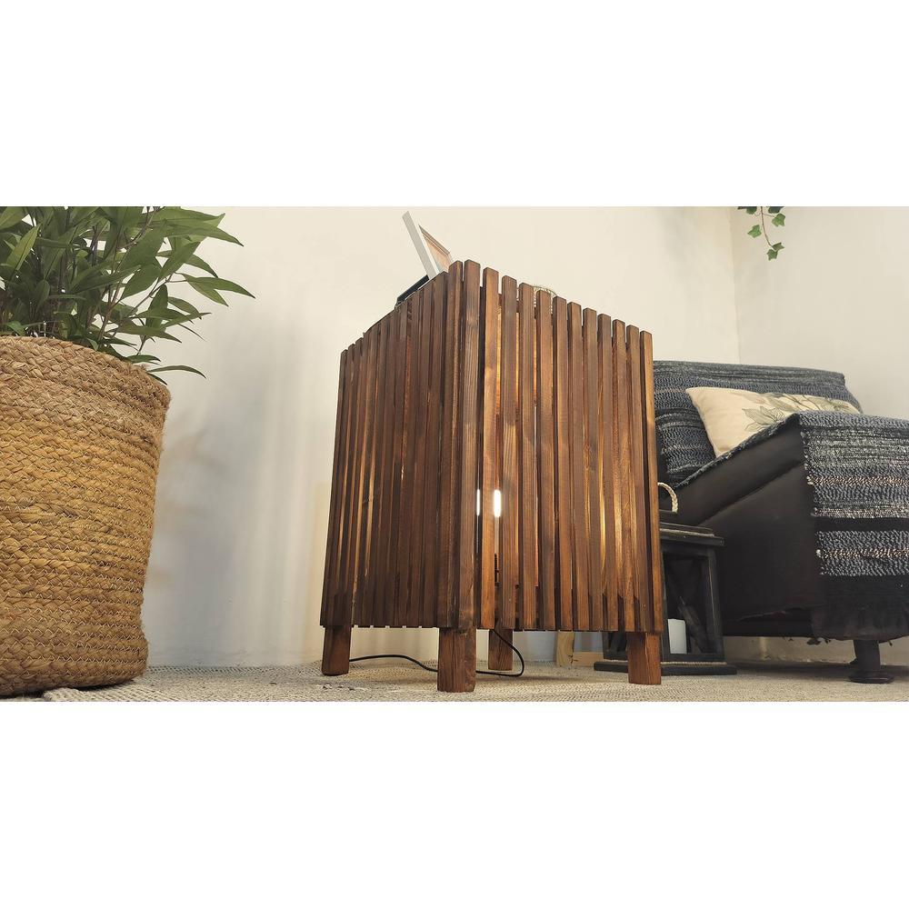Renard Beige Jute Floor Lamp with Beige Jute Base