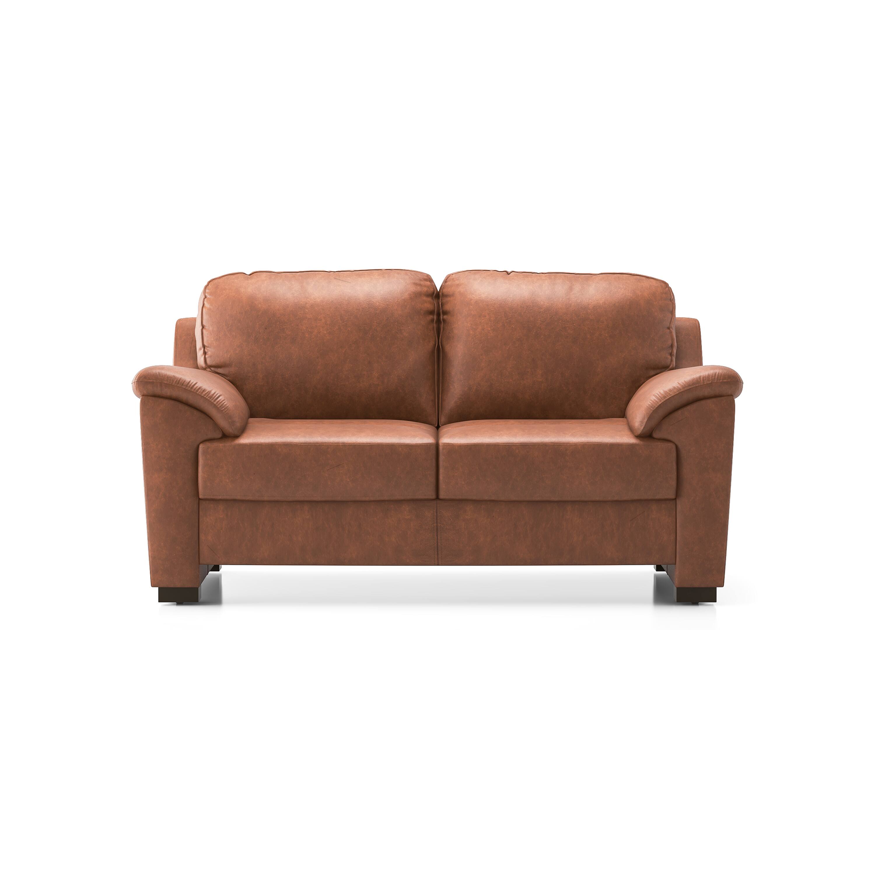 urban ladder Farina 2 Seater Luxury Italian Leather Sofa In Cognac-picture-13