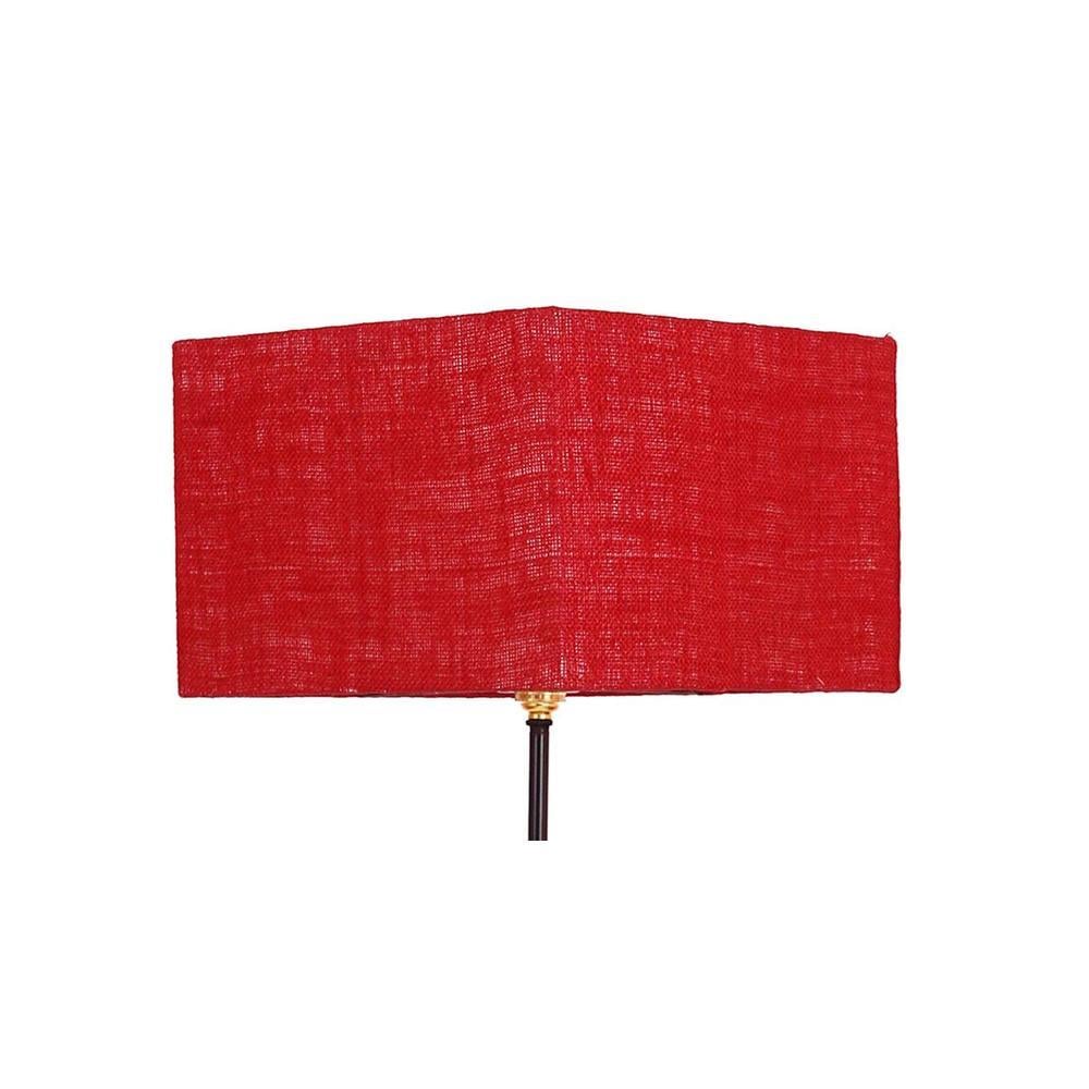Earvin Maroon Cotton Shade Floor Lamp