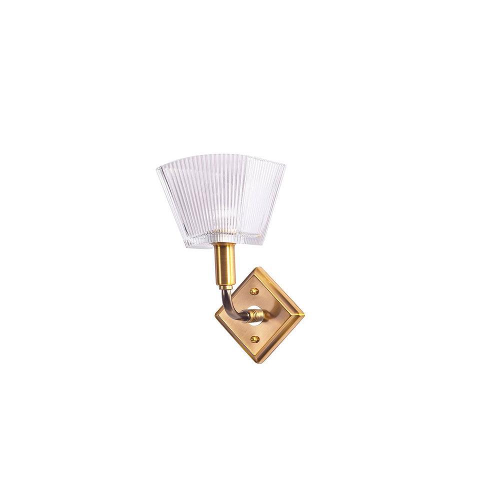 Carbon Loft Brass Luxur Cut Glass Wall Light