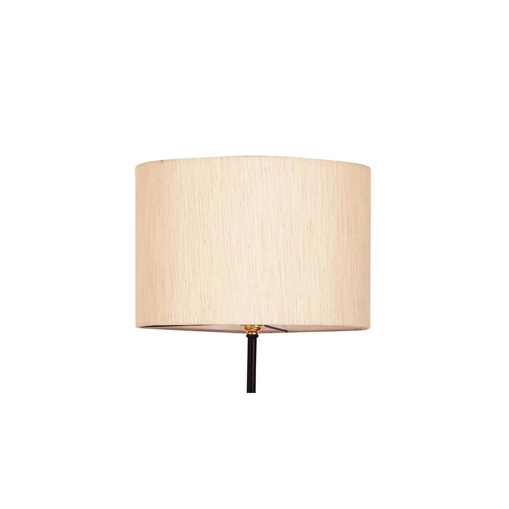 Emme White Cotton Shade Floor Lamp