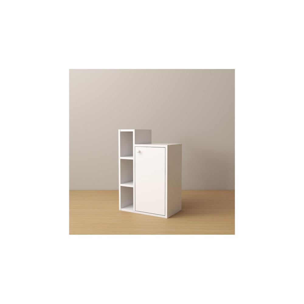 Kairi Engineered Wood Bedside Table in White Finish