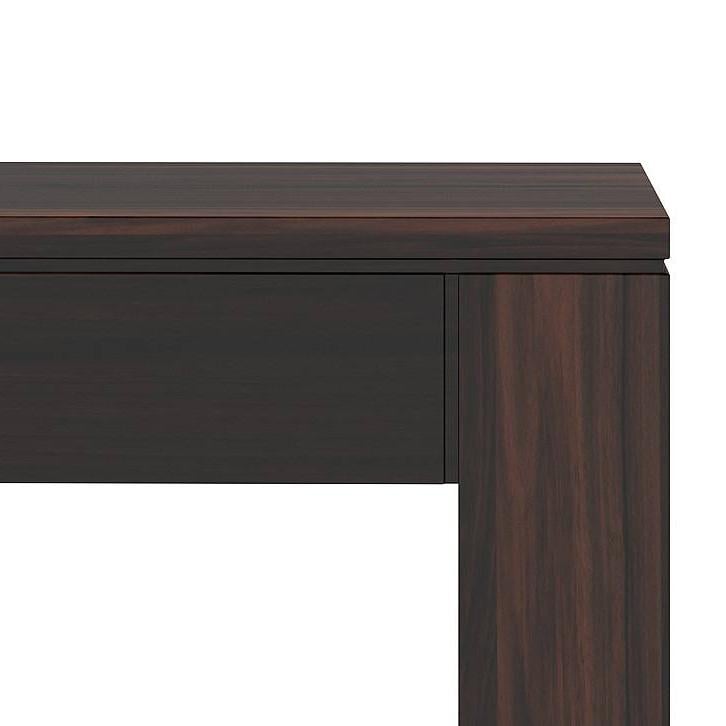 Epsilon Solid Wood Side Table in Mahogany Finish