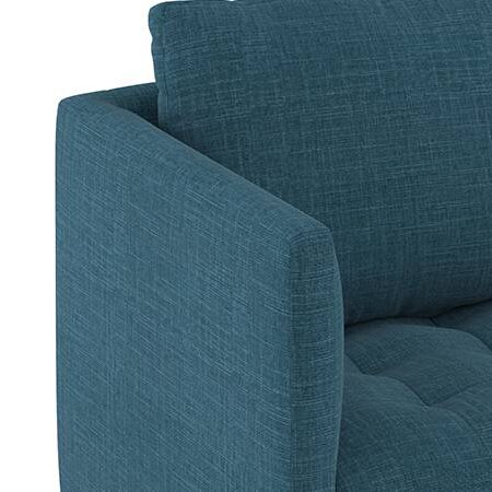 Florence Luxe 1 Seater Fabric Sofa in Colonial Blue Colour