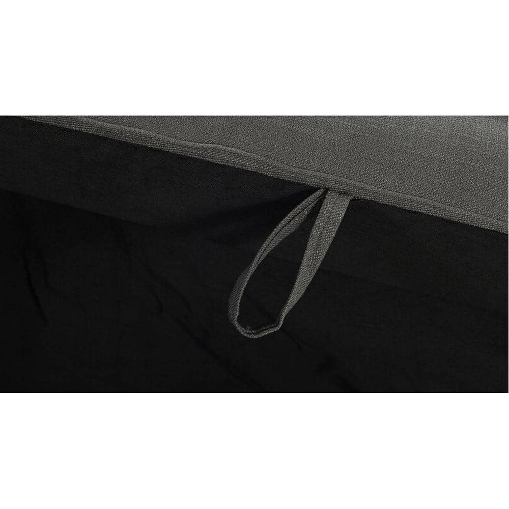 Alba Fabric Chaise Launger in Dark Grey Colour