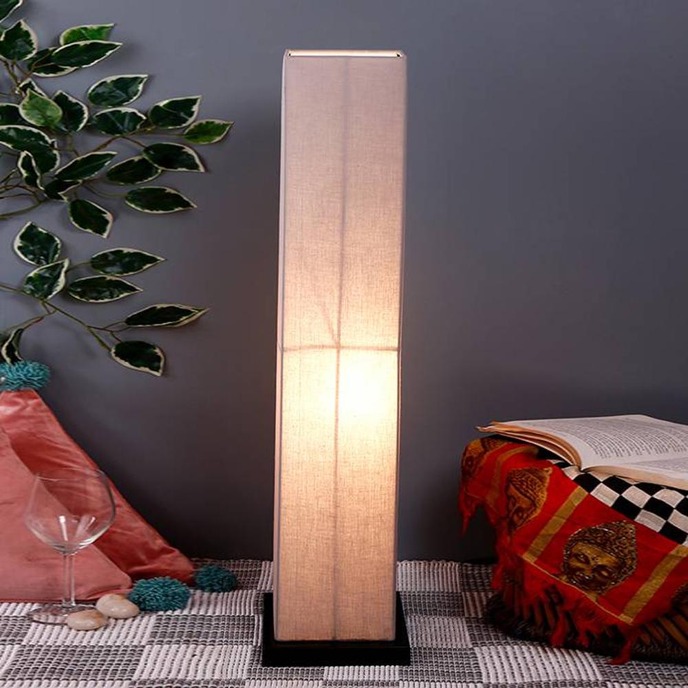 Wendy Grey Cotton Shade Floor Lamp