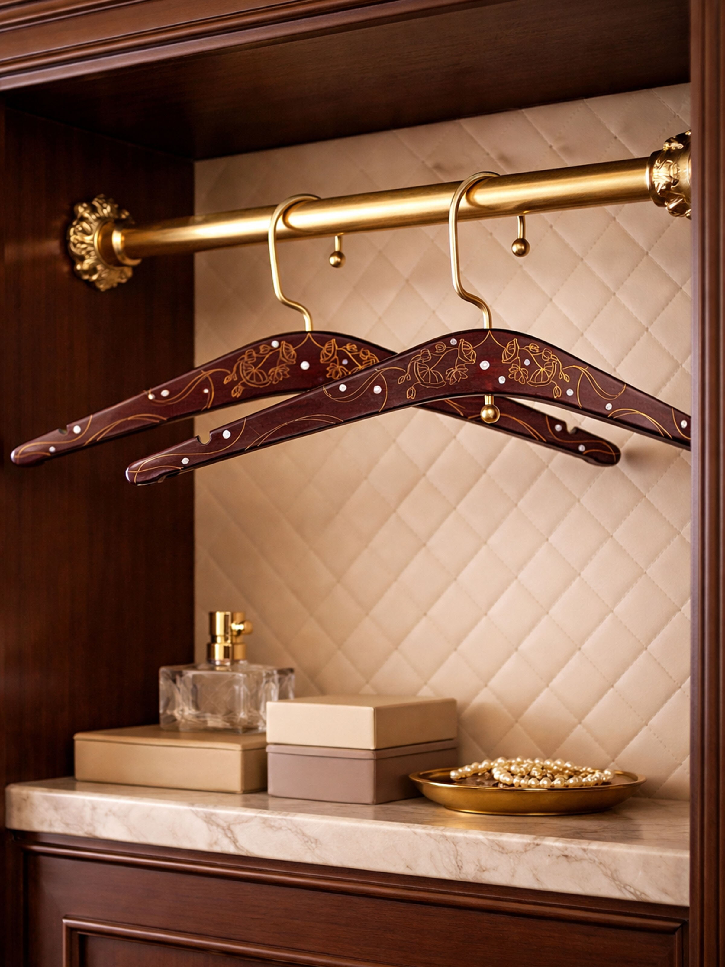 Kamal Tarkashi Teak Wood Hanger